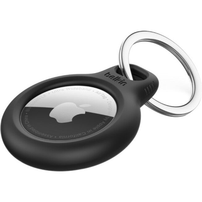Belkin MSC002BTBK Secure Holder with Key Ring for AirTag 2-Pack, Lockable, Scratch Protection, Sturdy, Black