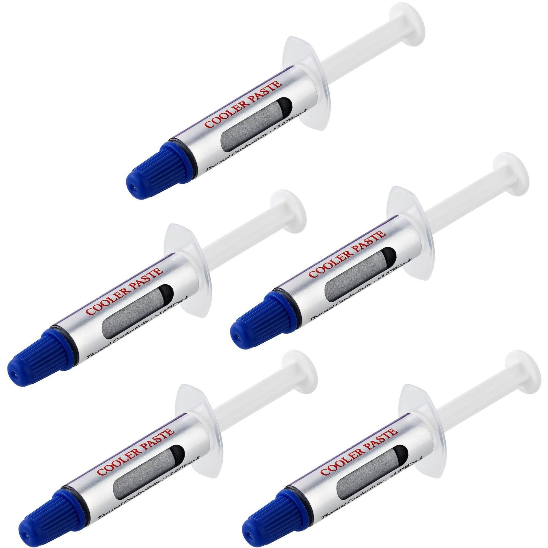 StarTech.com SILV5-THERMAL-PASTE Thermal Grease, High Performance Metal Oxide Heat Sink Compound, Pack of 5 Syringes
