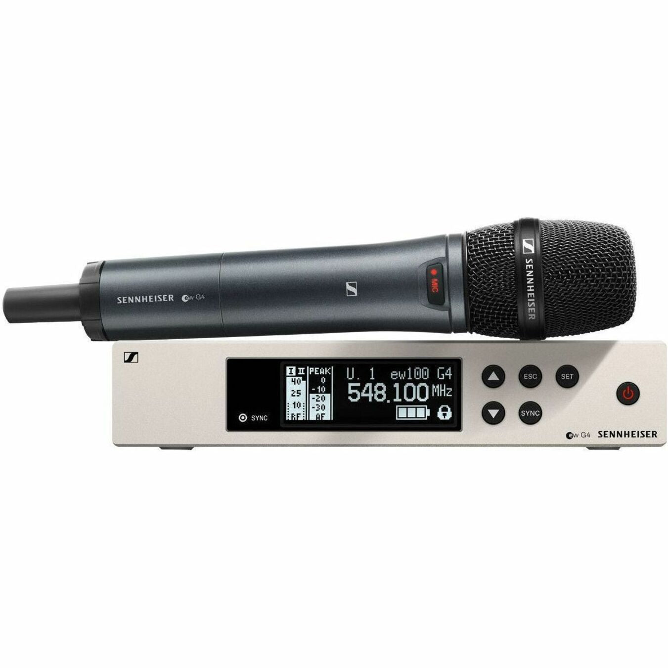 Sennheiser 509725 Wireless Microphone System, True Diversity Receiver, Handheld Transmitter, Cardioid Mic