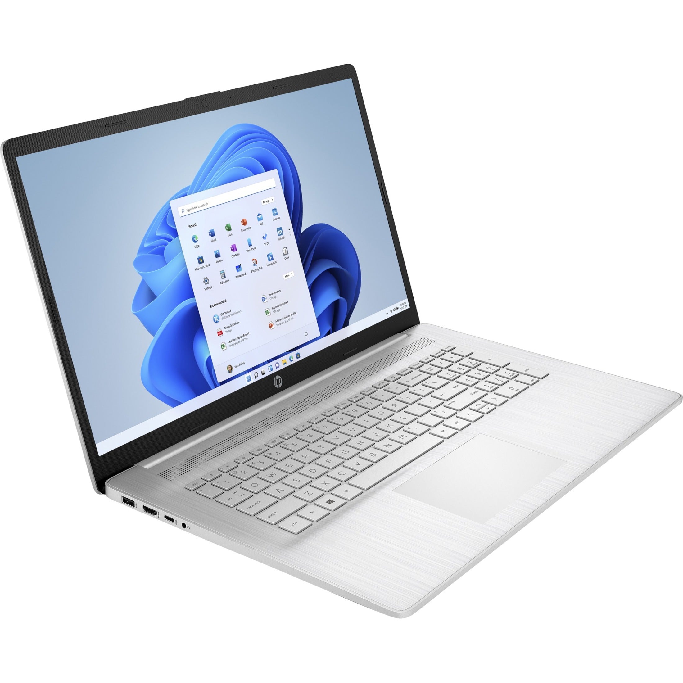 HP Laptop 17-cn0046nr, 17.3 HD+ Notebook, Intel Pentium Silver N5030 Quad-core, 4GB RAM, 256GB SSD, Natural Silver