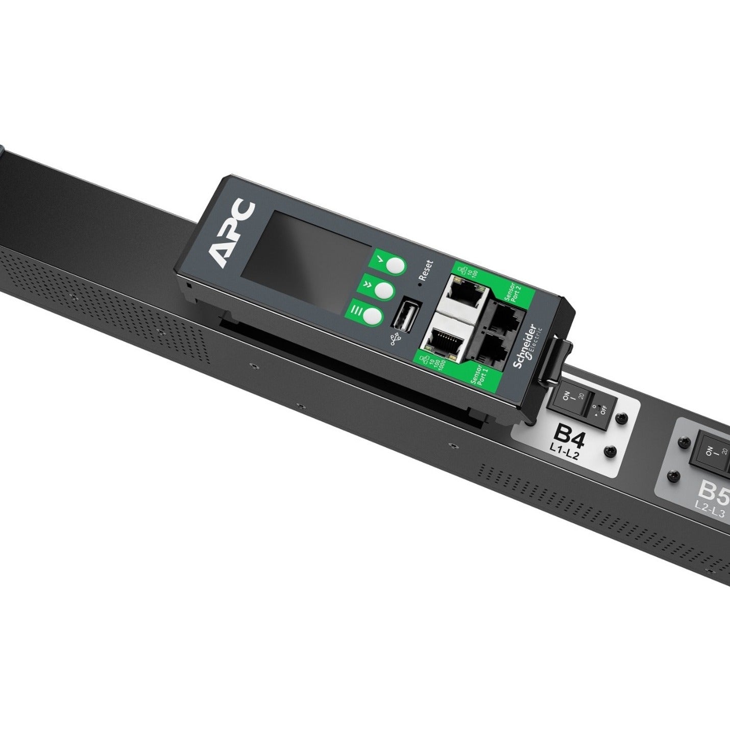 APC APDU10350ME NetShelter 48-Outlets PDU, 17.30 kW Power Rating, Three Phase, 30 A Input Current, 230 V AC Input Voltage, 240 V AC Output Voltage