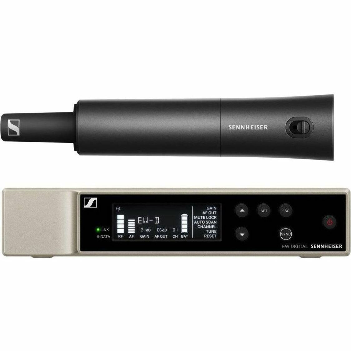Sennheiser 508760 Wireless Microphone System, 12 Hour Battery Run Time, Alkaline/Lithium Ion, AA Battery Size Supported
