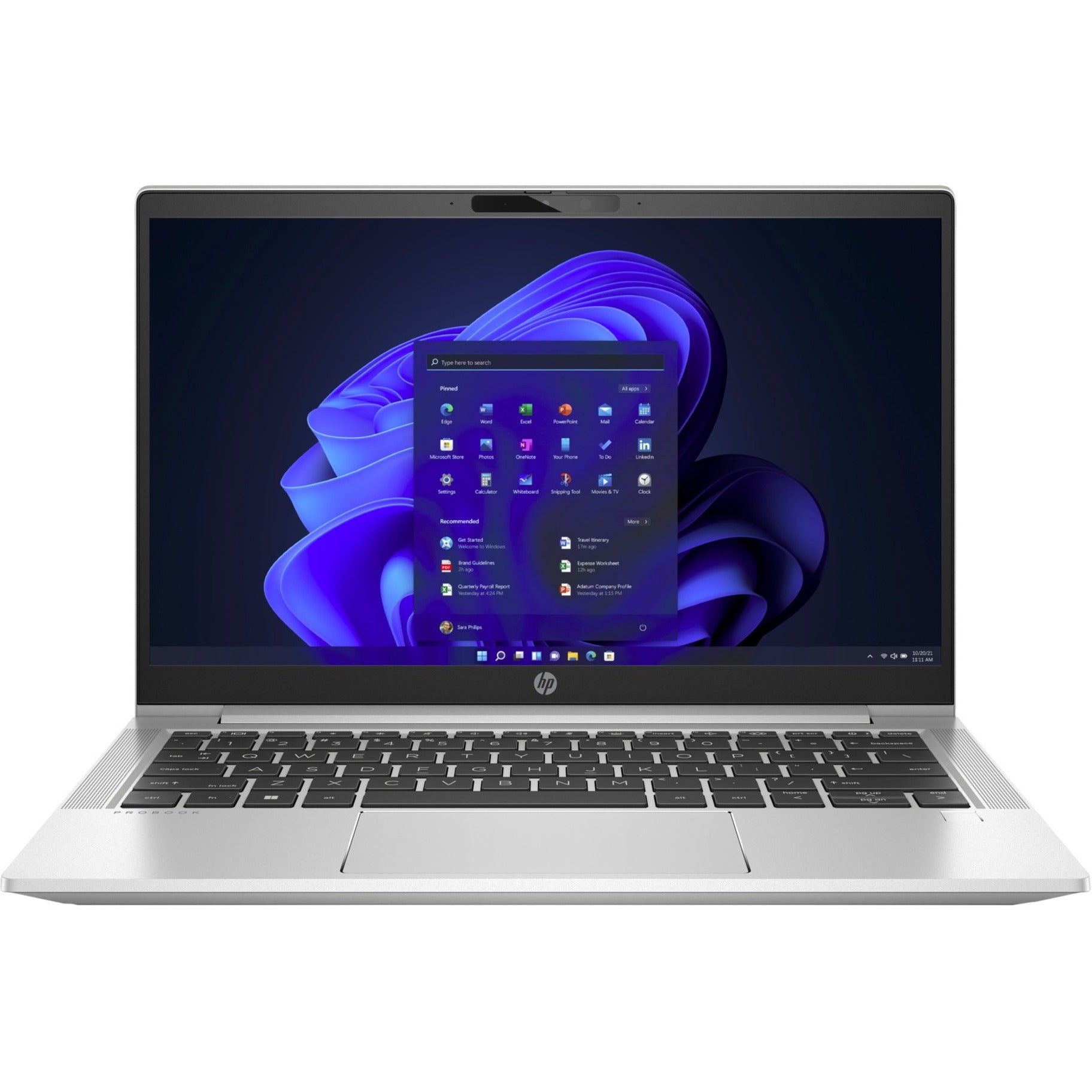 HP ProBook 430 G8 13.3" Notebook - Full HD - 1920 x 1080 - Intel Core i7 11th Gen i7-1165G7 Quad-core (4 Core) - 16 GB Total RAM - 512 GB SSD - Pike Silver Plastic (5U0M3UT#ABA) Front image