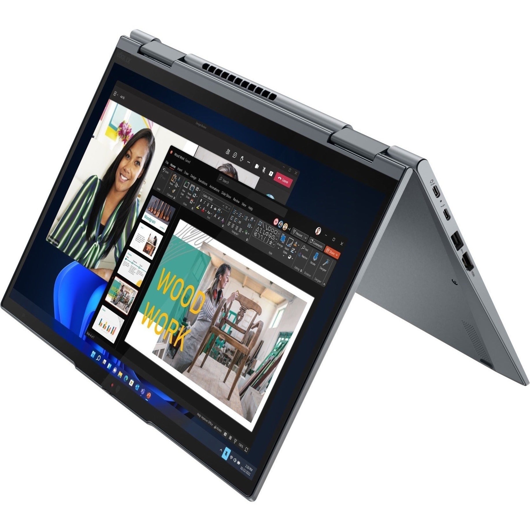 Lenovo 21CD000FUS ThinkPad X1 Yoga Gen 7 2 in 1 Notebook, 14 Touchscreen, Core i5, 16GB RAM, 256GB SSD, Windows 11