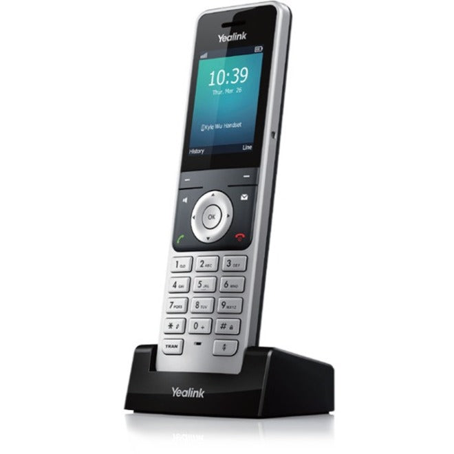 Yealink 1302002 Wireless DECT Handset W56H, 2.4" LCD Screen, Voice Mail, Call Transfer, Caller ID