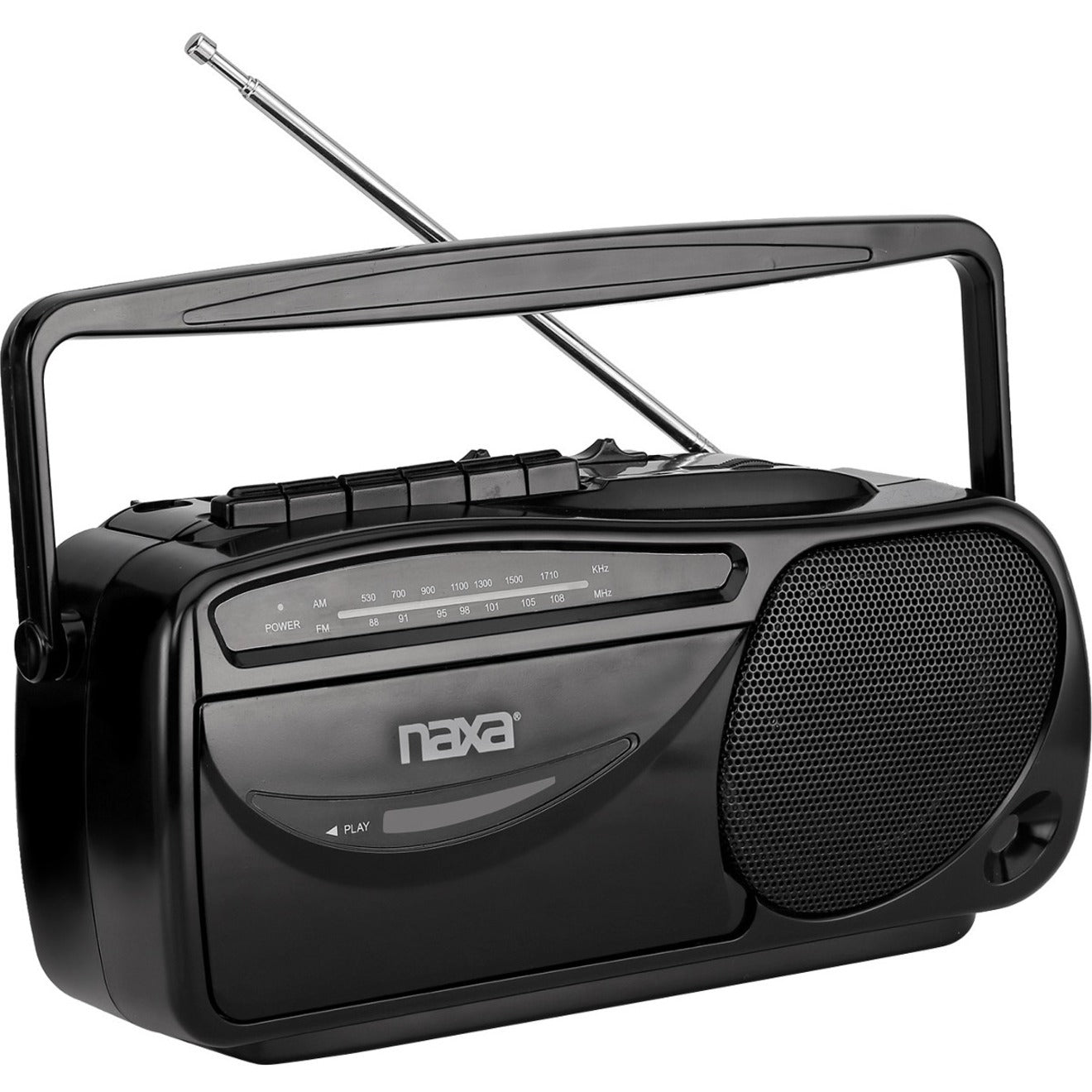 Naxa NPB-277 Portable Cassette Radio Player, AC Power Cable, 90 Day Warranty