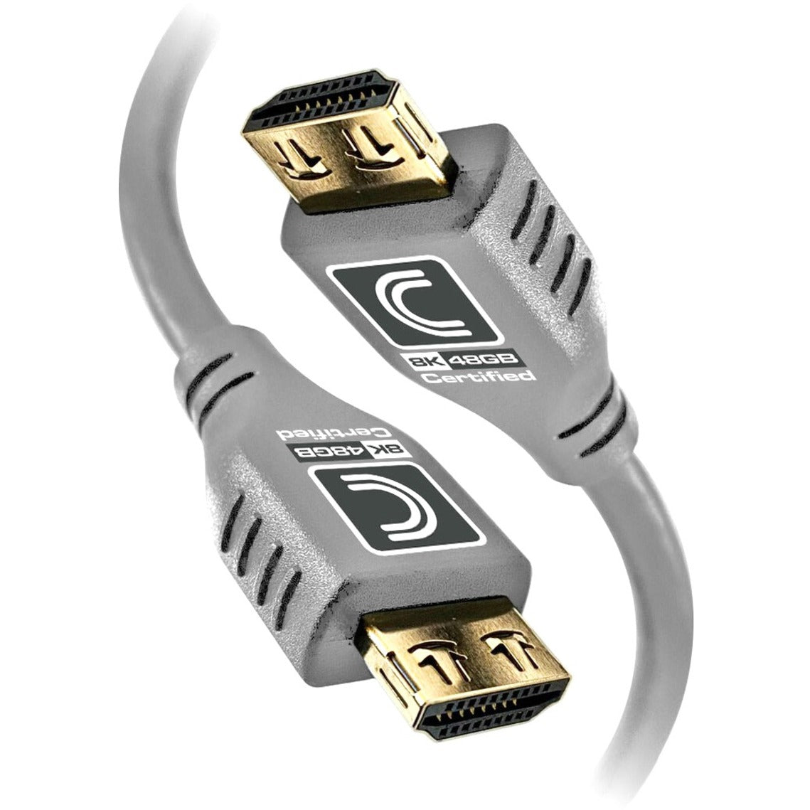 Comprehensive MHD48G-3PROGRY MicroFlex Pro AV/IT HDMI A/V Cable, 3 ft, 48 Gbit/s, Gray, Lifetime Warranty