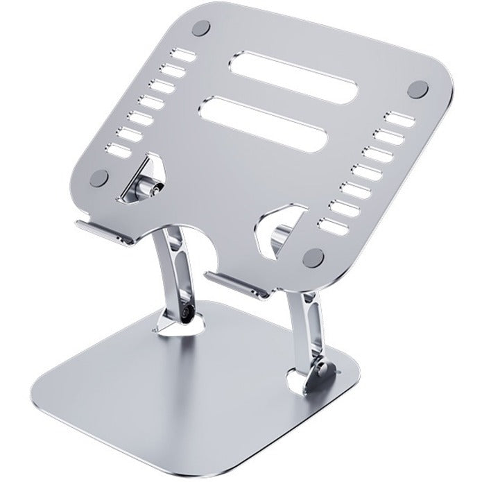 4XEM 4XTS067 Laptop Metal Stand - Silver, Adjustable Angle, Lightweight, Collapsible, Cable Management