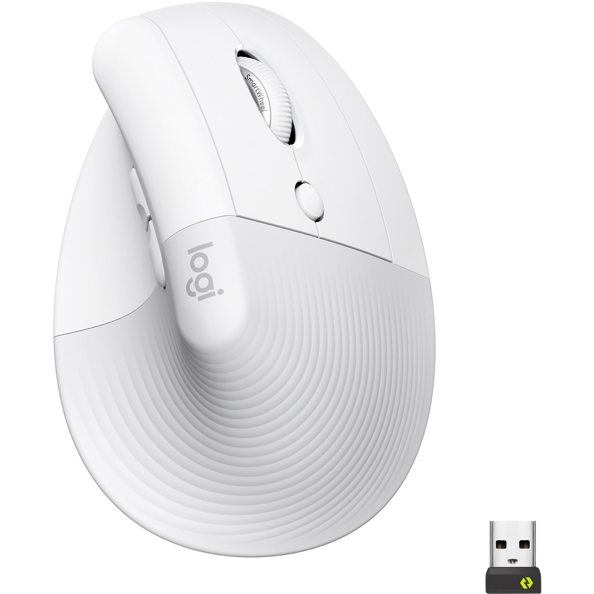 Logitech 910-006469 Lift Vertical Ergonomic Mouse (Off-white), Left-handed, Small/Medium, 4000 dpi, Wireless