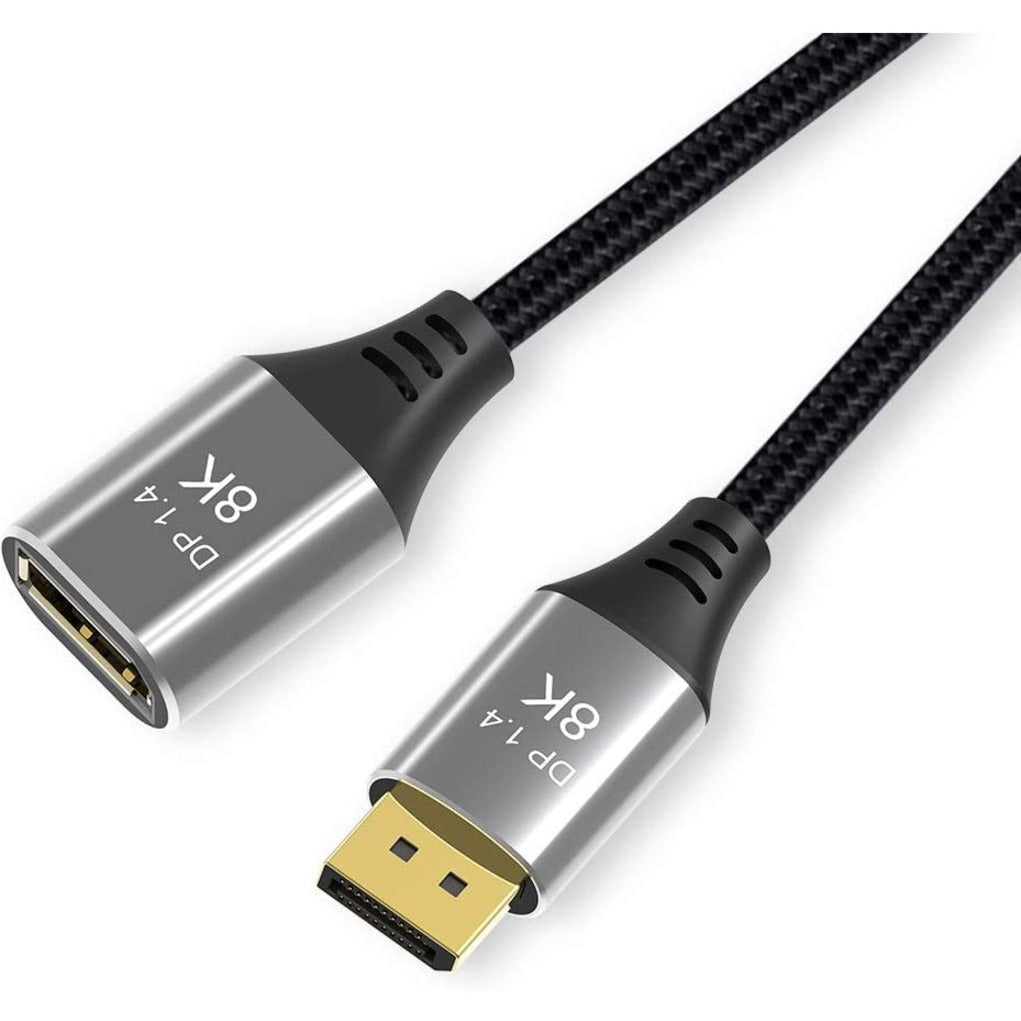4XEM 4XDP02550CM 1.5ft DisplayPort to DisplayPort Extension Cable, Plug & Play, 32.4 Gbit/s Data Transfer Rate, 7680 x 4320 Supported Resolution
