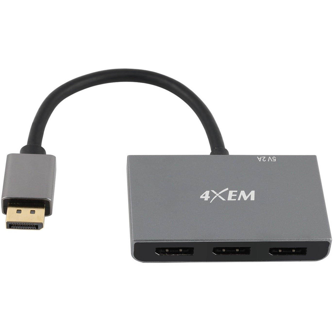 4XEM 4XMST02 3-Port DisplayPort to DisplayPort Multi-Monitor Hub, 8K Dual 4K, HDCP 2.2, DSC 1.2