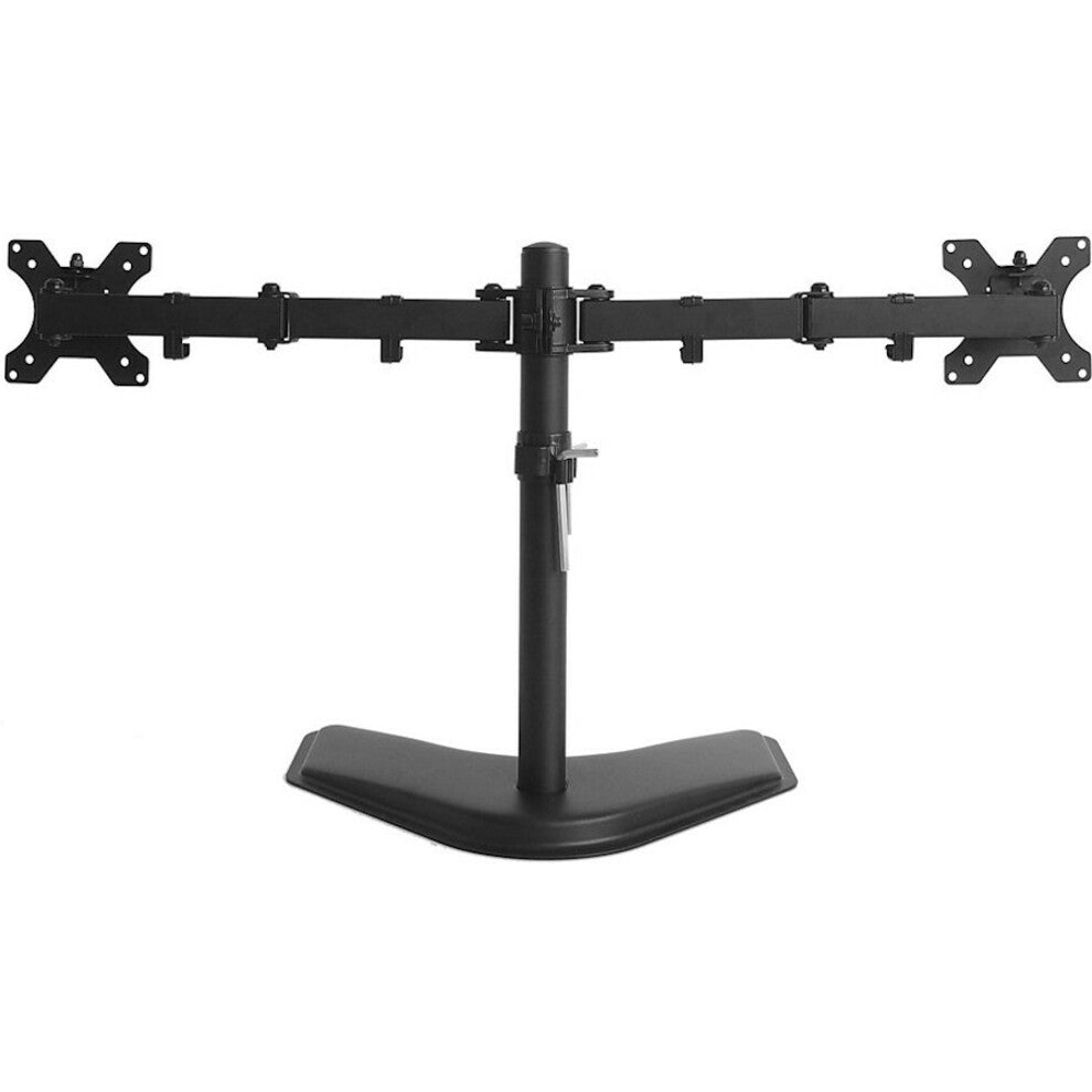 Amer 2XS Free Standing Dual Monitor Mount Cable Management Adjustable Arm Tilt Swivel Rotation Heavy Duty Scratch Resistant
