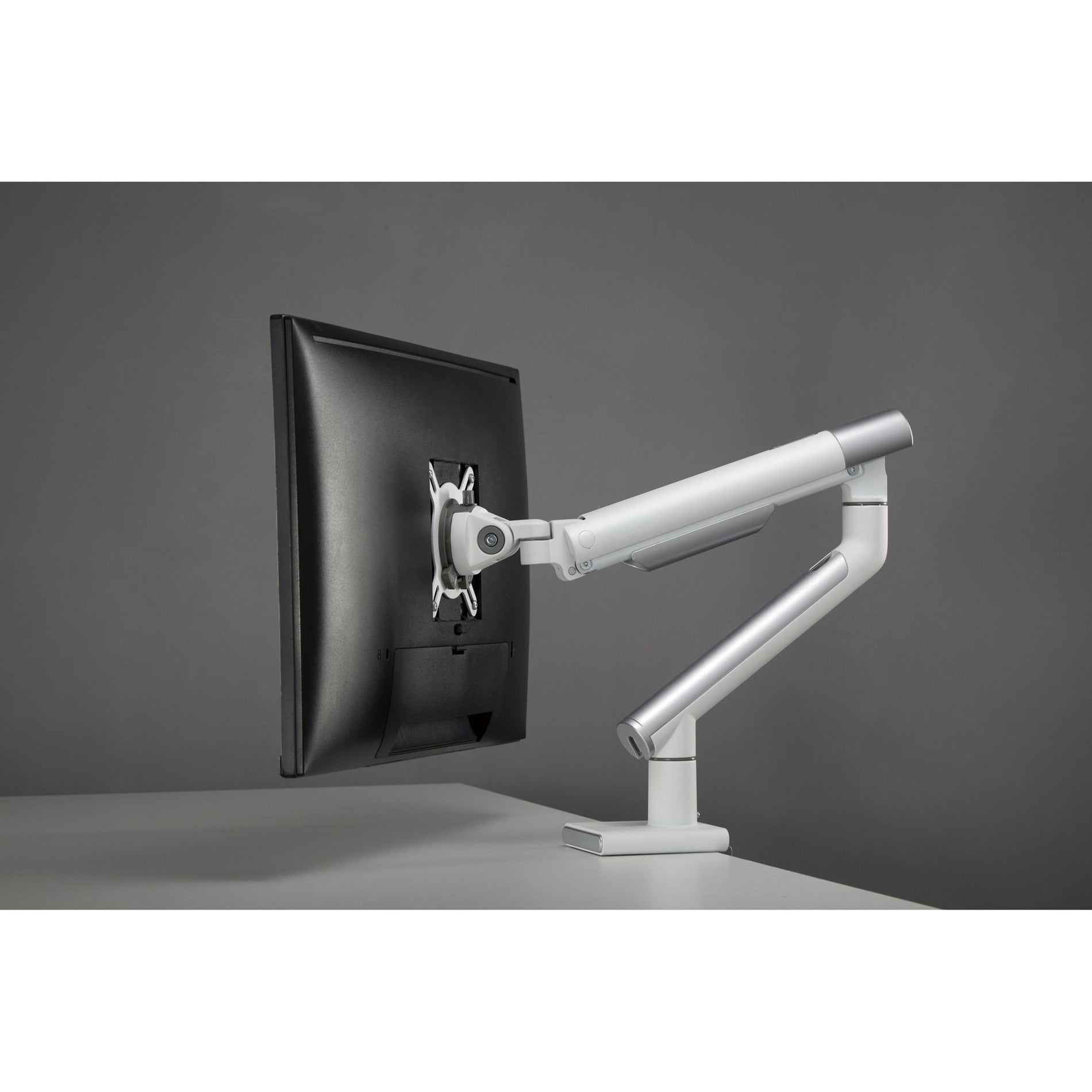 Amer HYDRA1A Single Monitor Mount with Articulating Arm [Arctic Edition], Extendable Arm, 180° Rotation, Space Gray