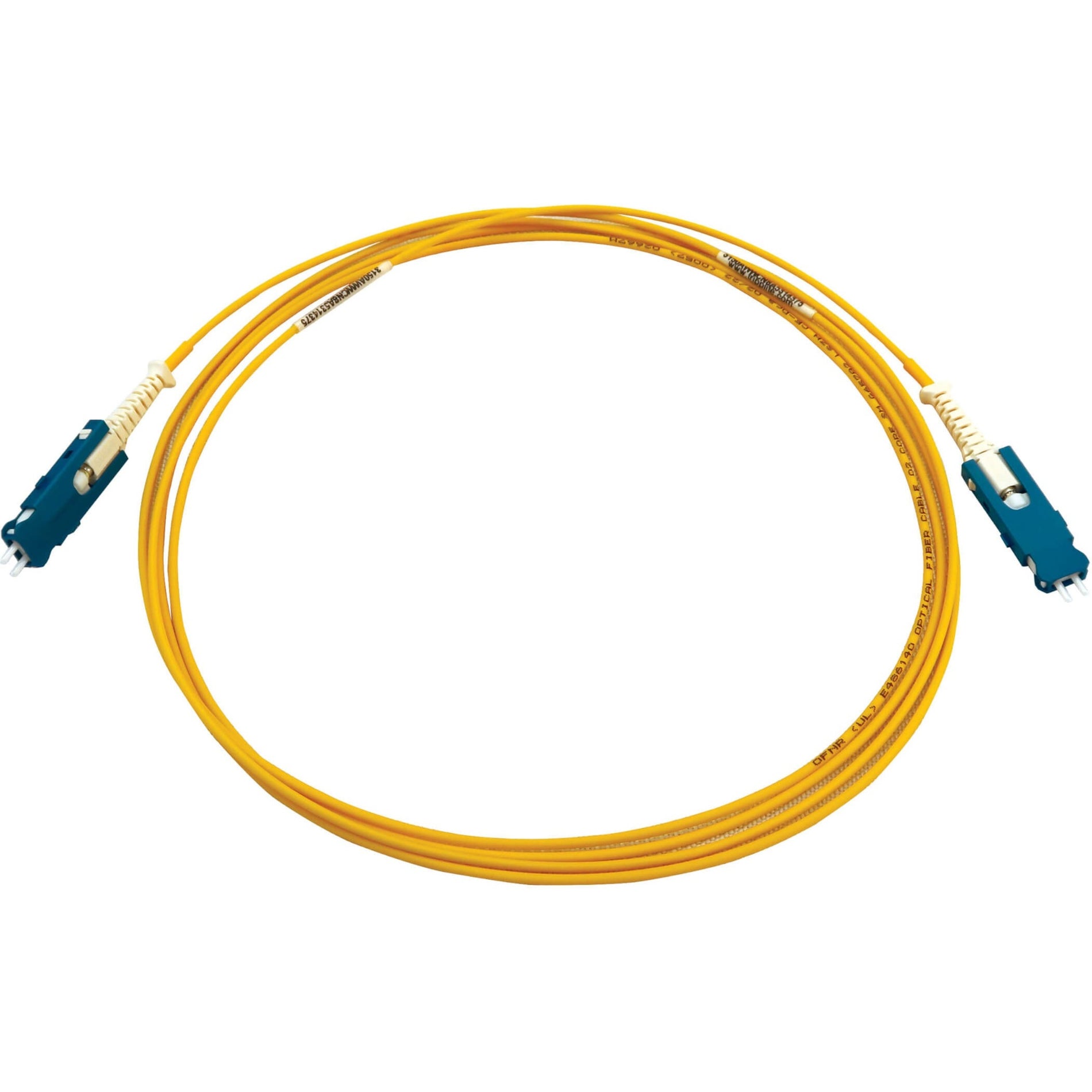 Tripp Lite N383S-02M 400G Singlemode 9/125 OS2 Fiber Cable, Yellow, 2 m (6.6 ft.), Push-Pull Boot, Bendable, 400 Gbit/s Data Transfer Rate