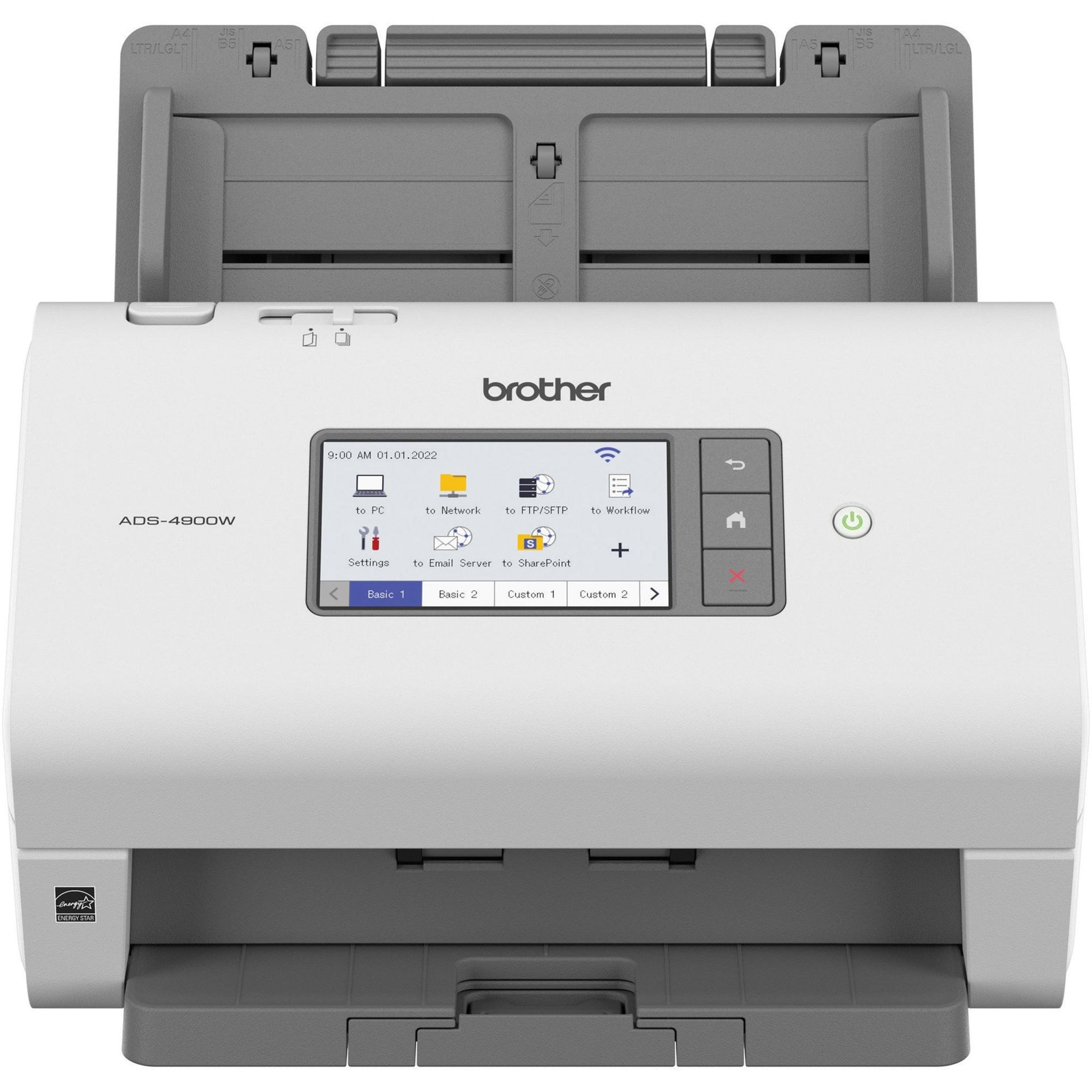 Brother ADS4900W Professional Desktop Scanner, Color, Duplex Scanning, 600 x 600 dpi, 120 ipm