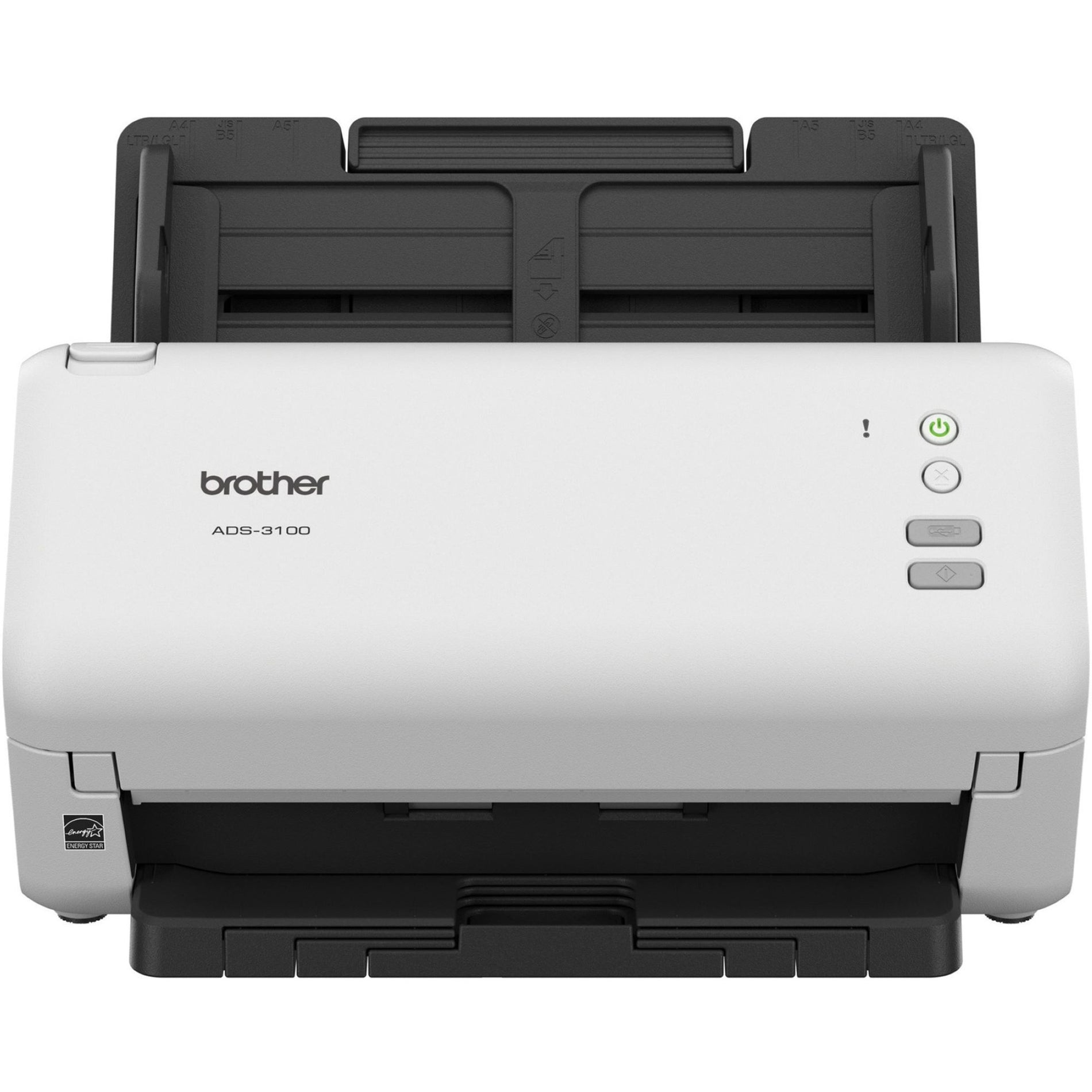 Brother ADS3100 High-Speed Desktop Scanner - Scan Color, Duplex Scanning, 600 x 600 dpi Optical, 80 ipm, 40 ppm