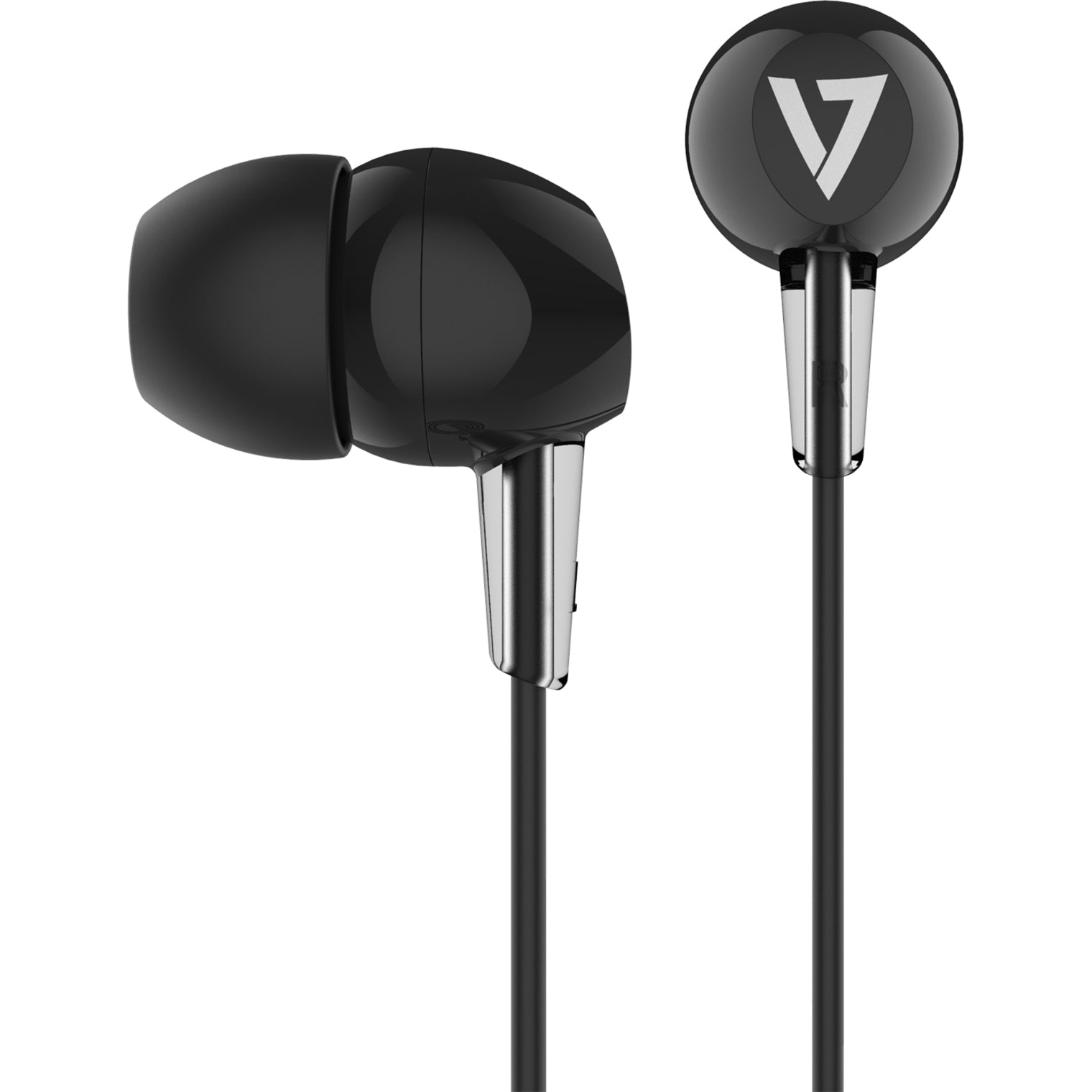 V7 HA200 3.5mm Noise Isolating Stereo Earbuds, Lightweight and Comfortable