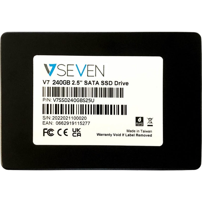 V7 V7SSD240GBS25U Solid State Drive, 240 GB SATA Internal, TAA Compliant