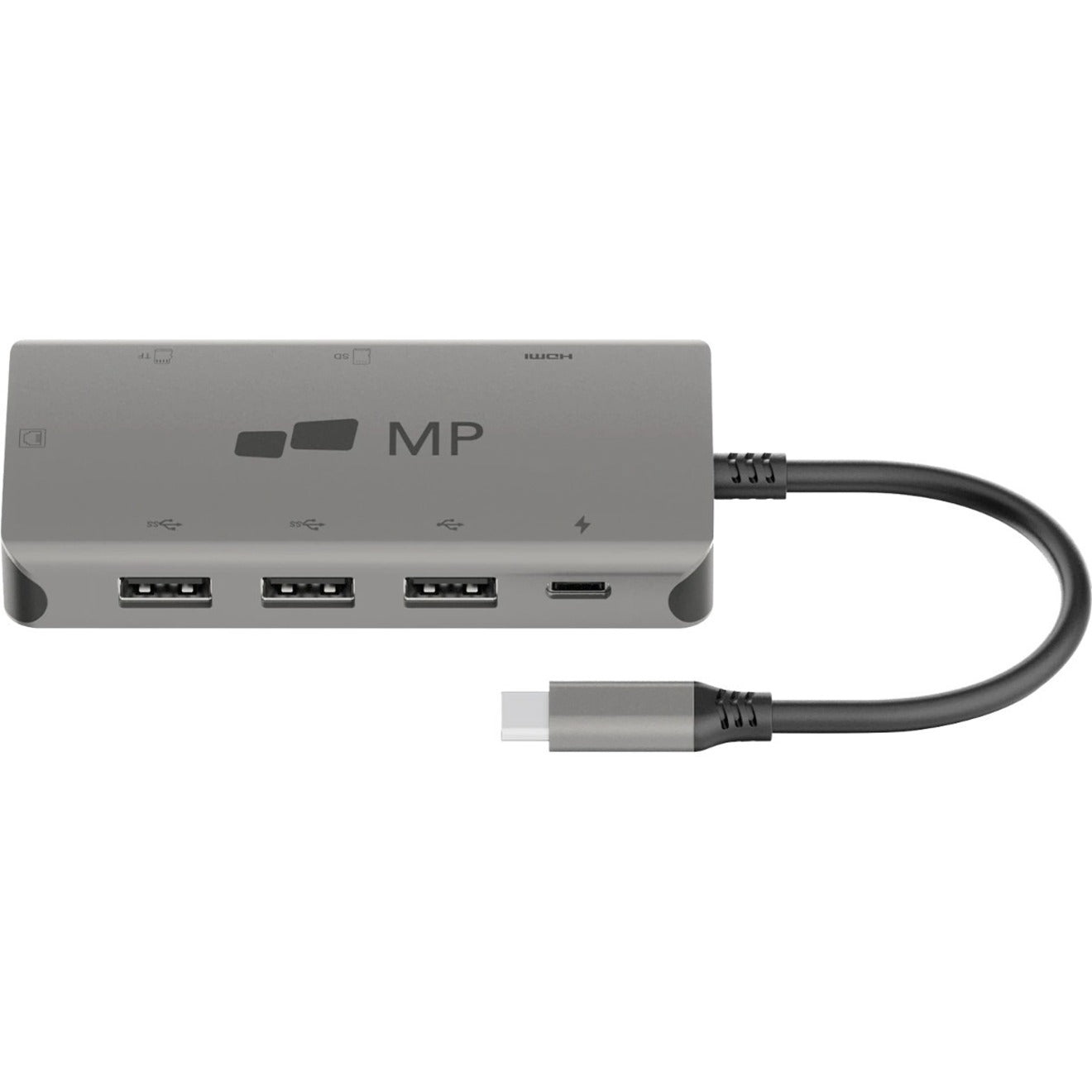 Mobile Pixels 104-1001P01 8 in 1 USB-C Hub with 4K HDMI, 100W PD Charging, Ethernet, SD/microSD Card Reader