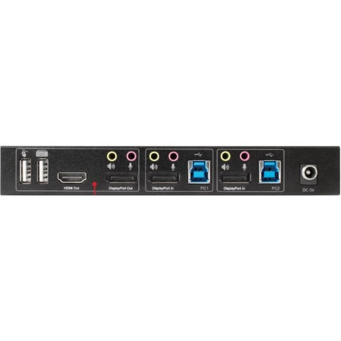 Club 3D CSV-7210 DisplayPort/HDMI KVM Switch For Dual DisplayPort 4K 60Hz, Hot Plug and RF Remote