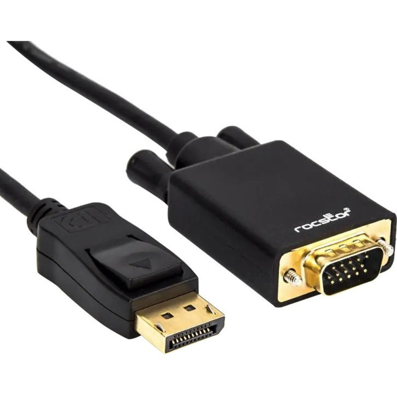 Rocstor Y10C290-B1 DisplayPort to VGA Adapter Converter Cable - M/M, 10 ft, Plug & Play, 1920 x 1200 Supported Resolution