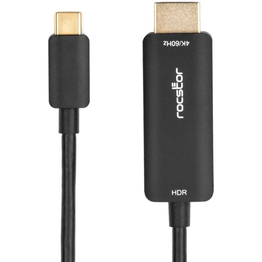 Rocstor Y10C292-B1 Premium USB-C to HDMI Cable 4K/60Hz, Reversible, 10 ft, Black