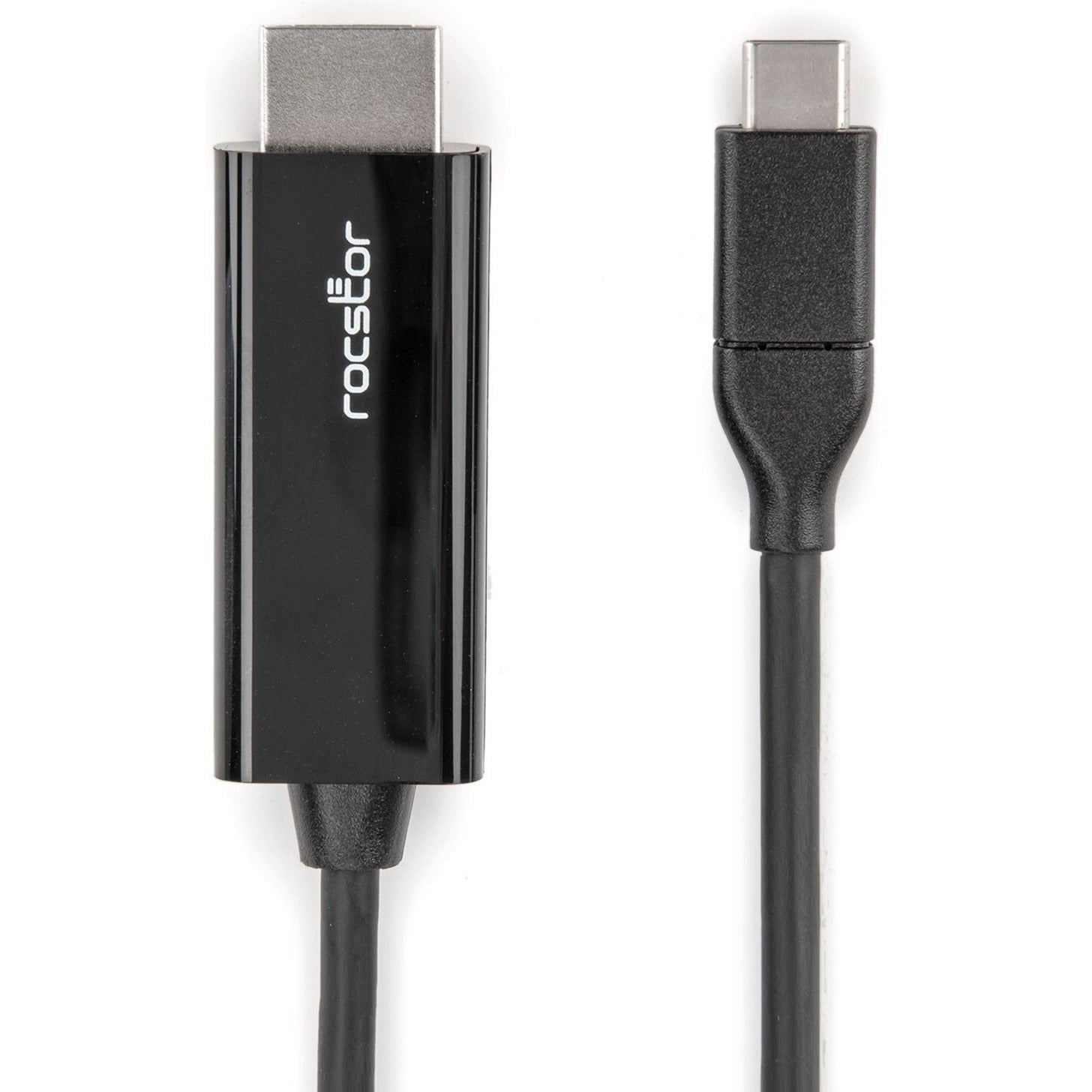 Rocstor Y10C293-B1 Premium USB-C to HDMI Cable - 4K 60Hz, Flexible, Reversible, HDCP 2.2, 6 ft, Black