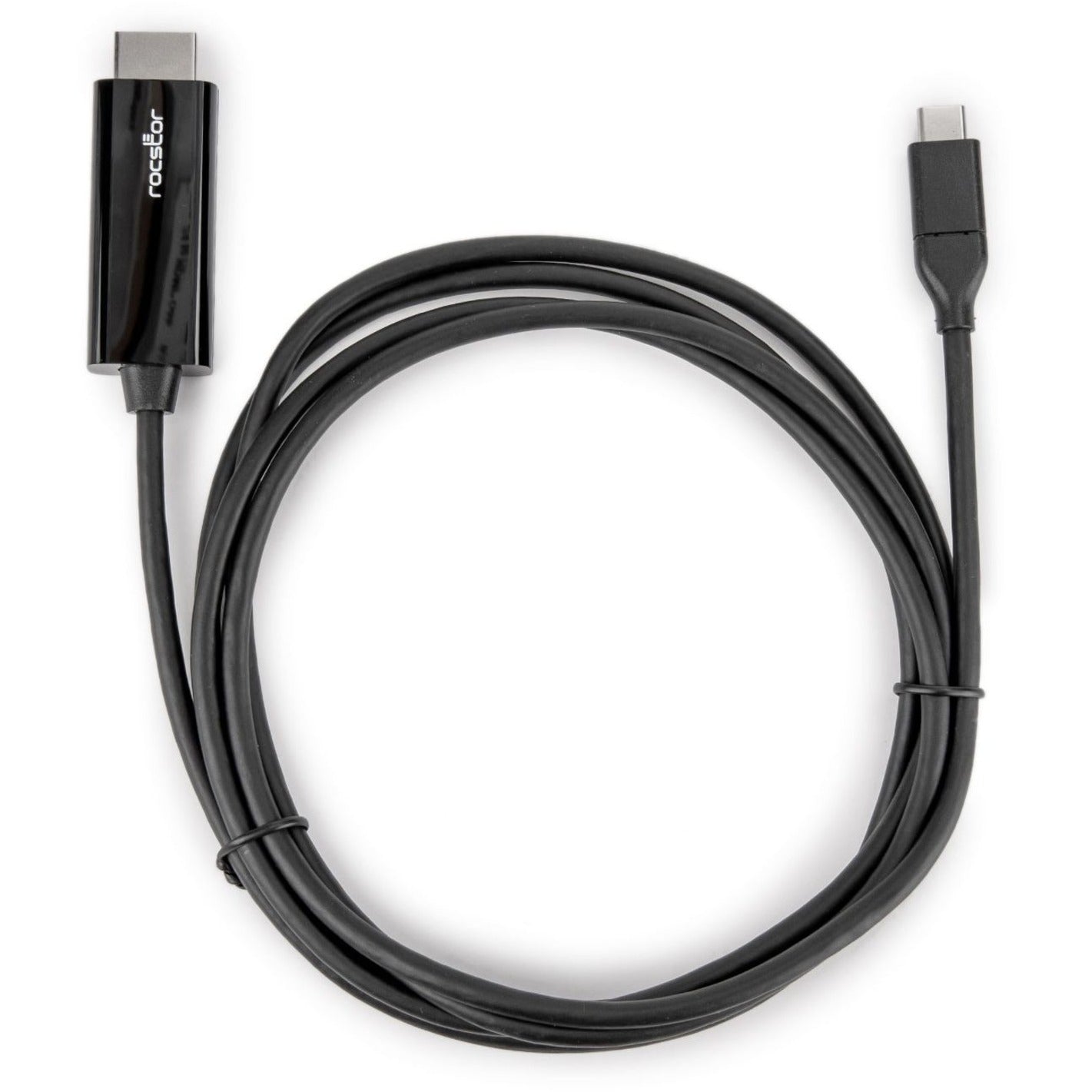 Rocstor Y10C293-B1 Premium USB-C to HDMI Cable - 4K 60Hz, Flexible, Reversible, HDCP 2.2, 6 ft, Black