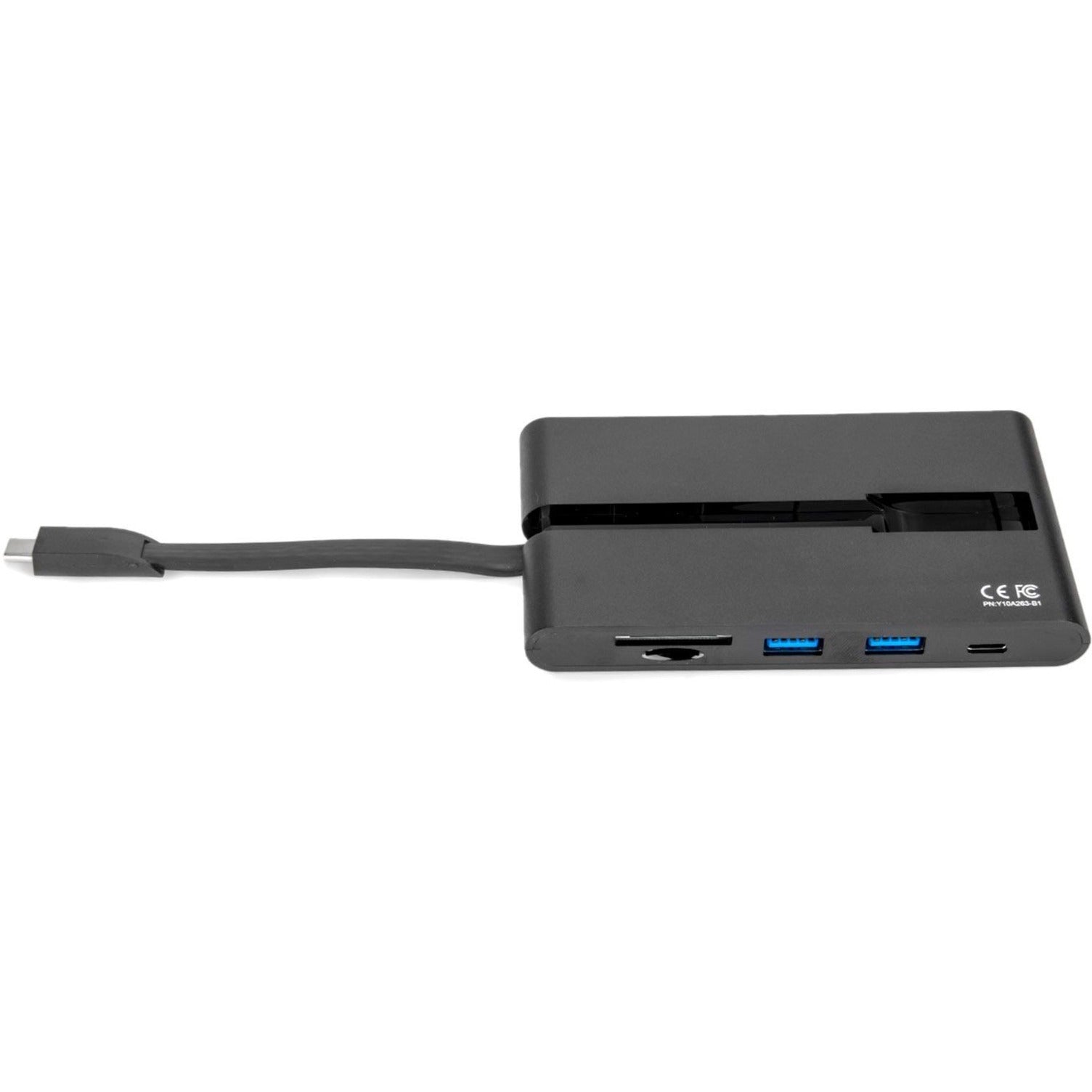 Rocstor Y10A263-B1 Tragbarer USB-C Multiport Adapter mit HDMI VGA USB 3.0 SD & MICRO SD