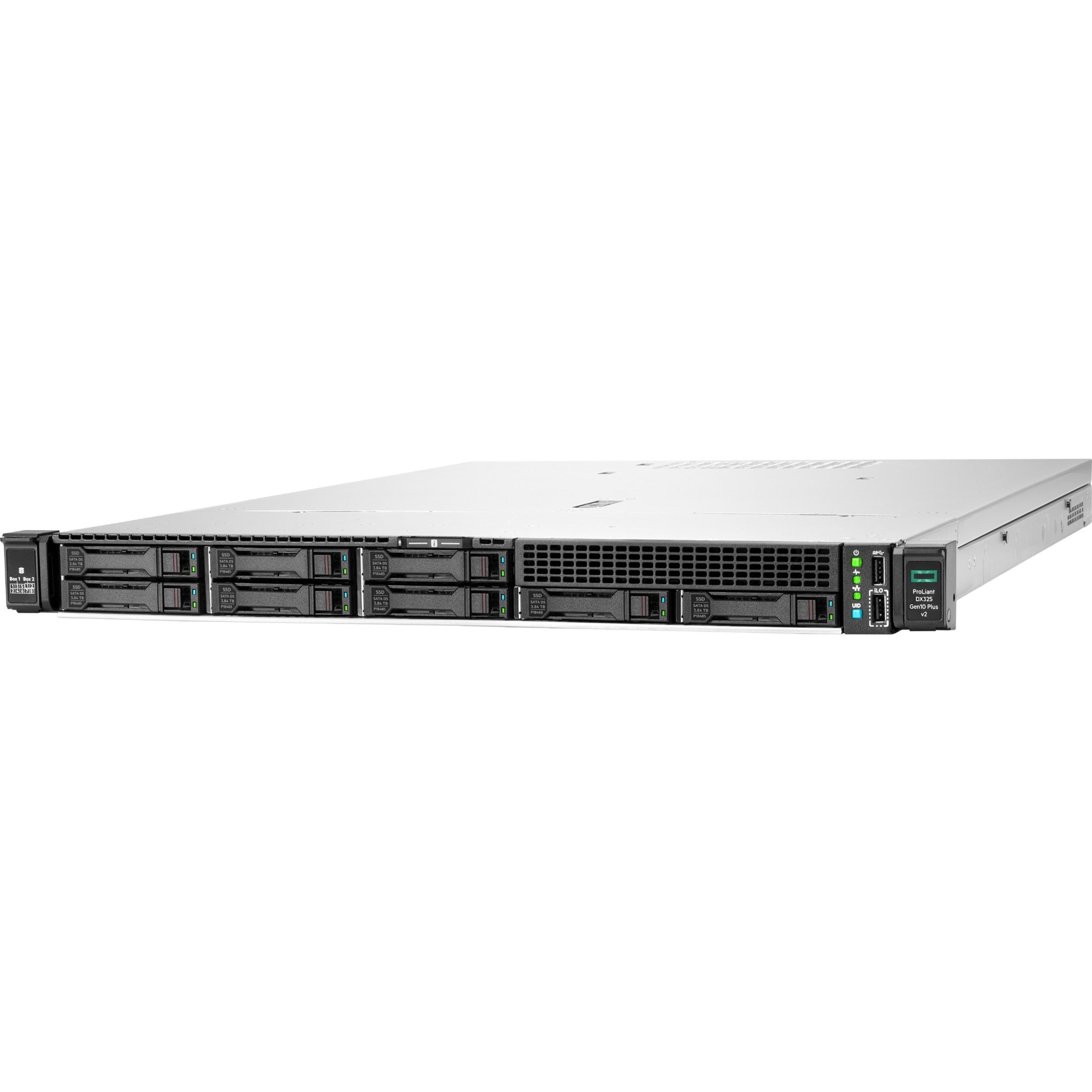 HPE P55251-B21 ProLiant DL325 G10 Plus v2 Server, 1U Rack, AMD EPYC 7443P, 32GB DDR4, 1TB Max Memory, 128MB Cache, 12Gb/s SAS, MR416i-a Controller, 800W PSU