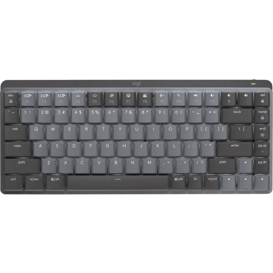 Logitech 920-010551 MX Mechanical Mini Minimalist Wireless Illuminated Keyboard (Linear) (Graphite), Compact and Backlit for Easy Typing
