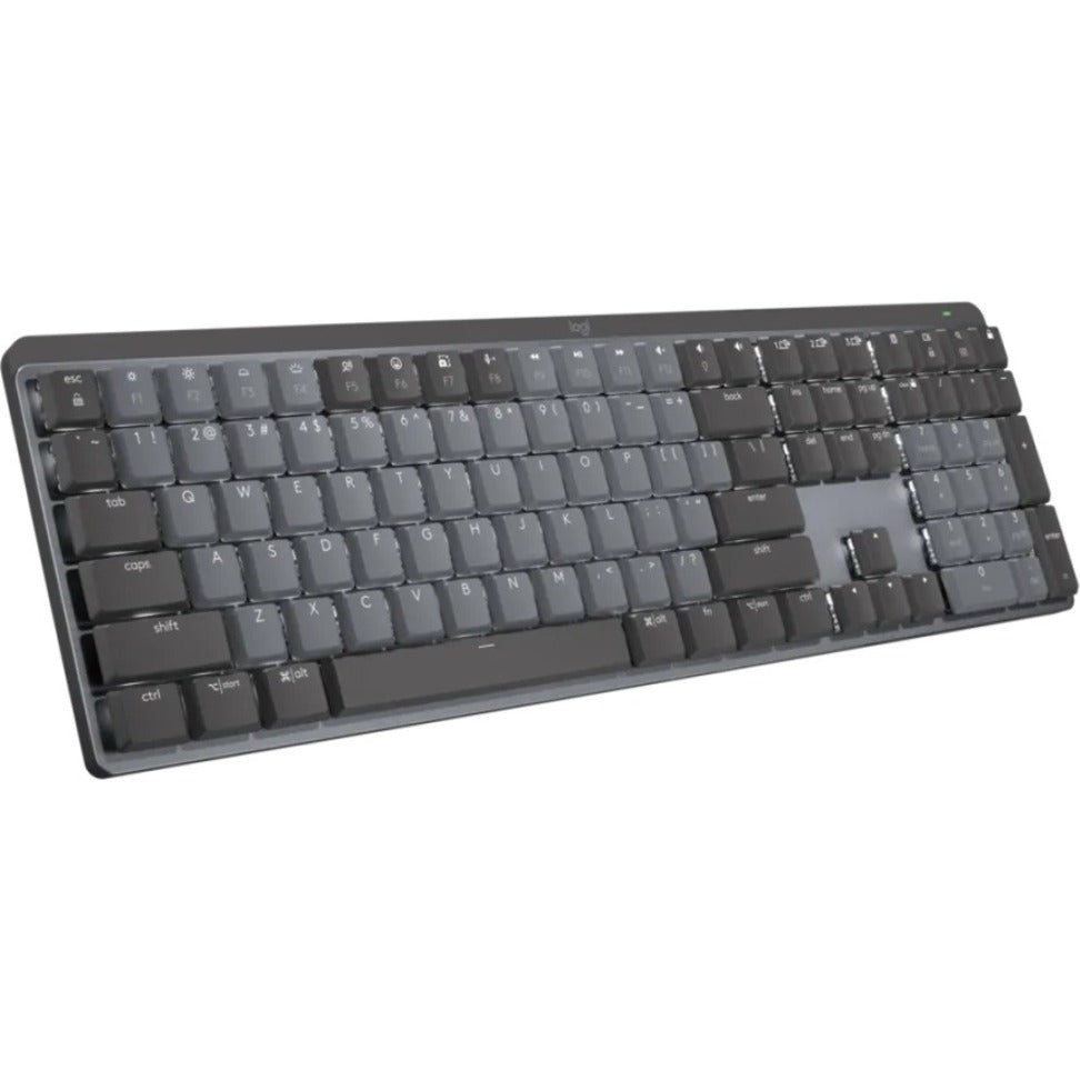 Logitech 920-010548 MX Mechanical Wireless Illuminated Performance Keyboard (Linear) (Graphite), Backlit, Low-profile Keys