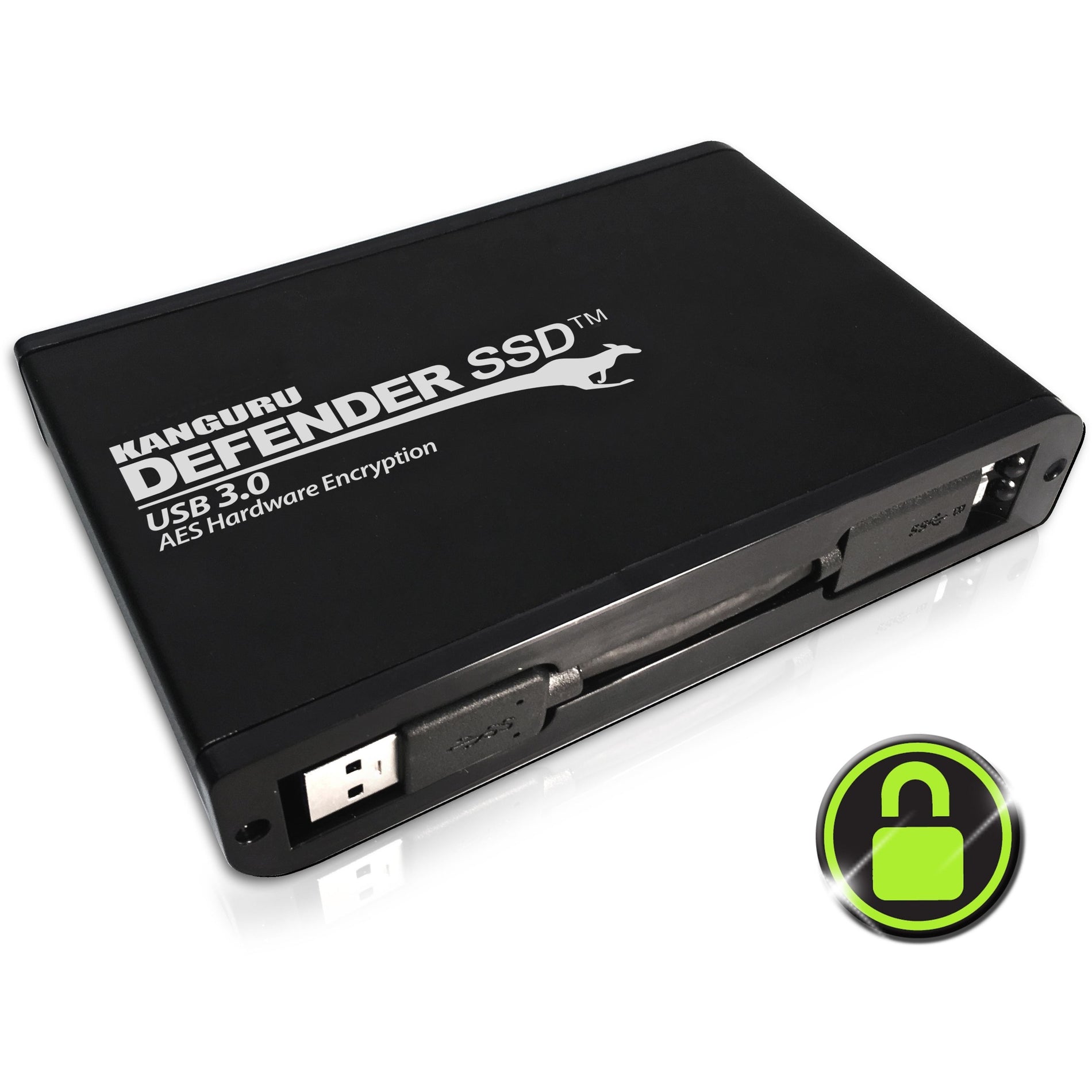 Kanguru KDH3B-35-1TSSD Defender SSD 35, 1TB, 256-Bit Hardware Encrypted External Solid State Drive