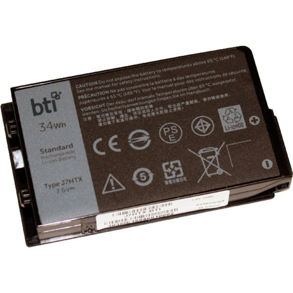 BTI J7HTX-BTI Battery, Lithium Ion (Li-Ion), 34 Wh, 7.6 V DC, 2 Cells, 4473 mAh, Notebook