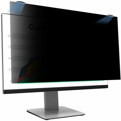 3M privacy screen filter mounted on a 24-inch monitor showing privacy protection in action-alternate-image1
