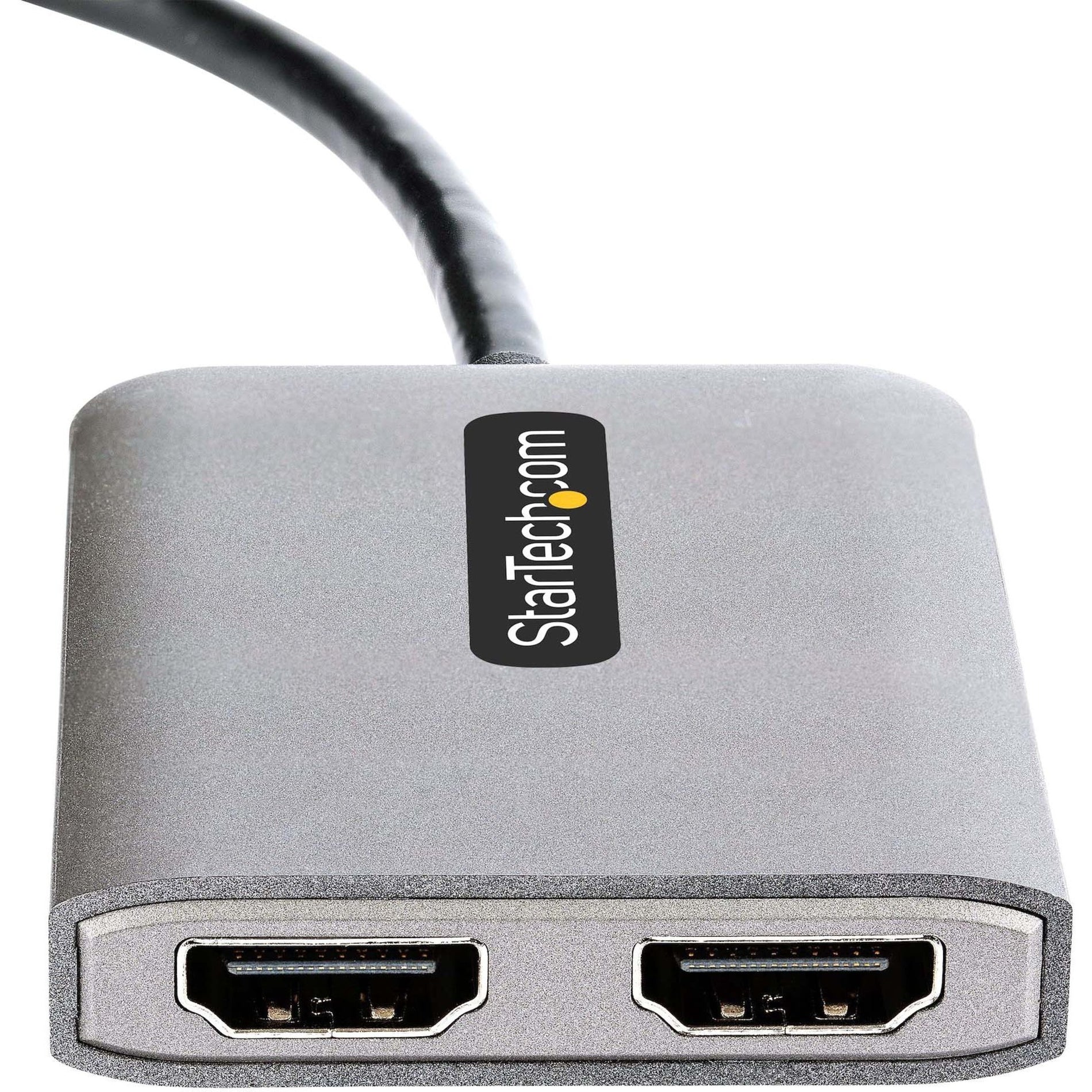 StarTech.com MST14DP122HD DisplayPort to Dual HDMI MST Hub Dual HDMI 4K 60Hz 2 Port DisplayPort Multi Monitor Adapter with 1ft/30cm Cable
