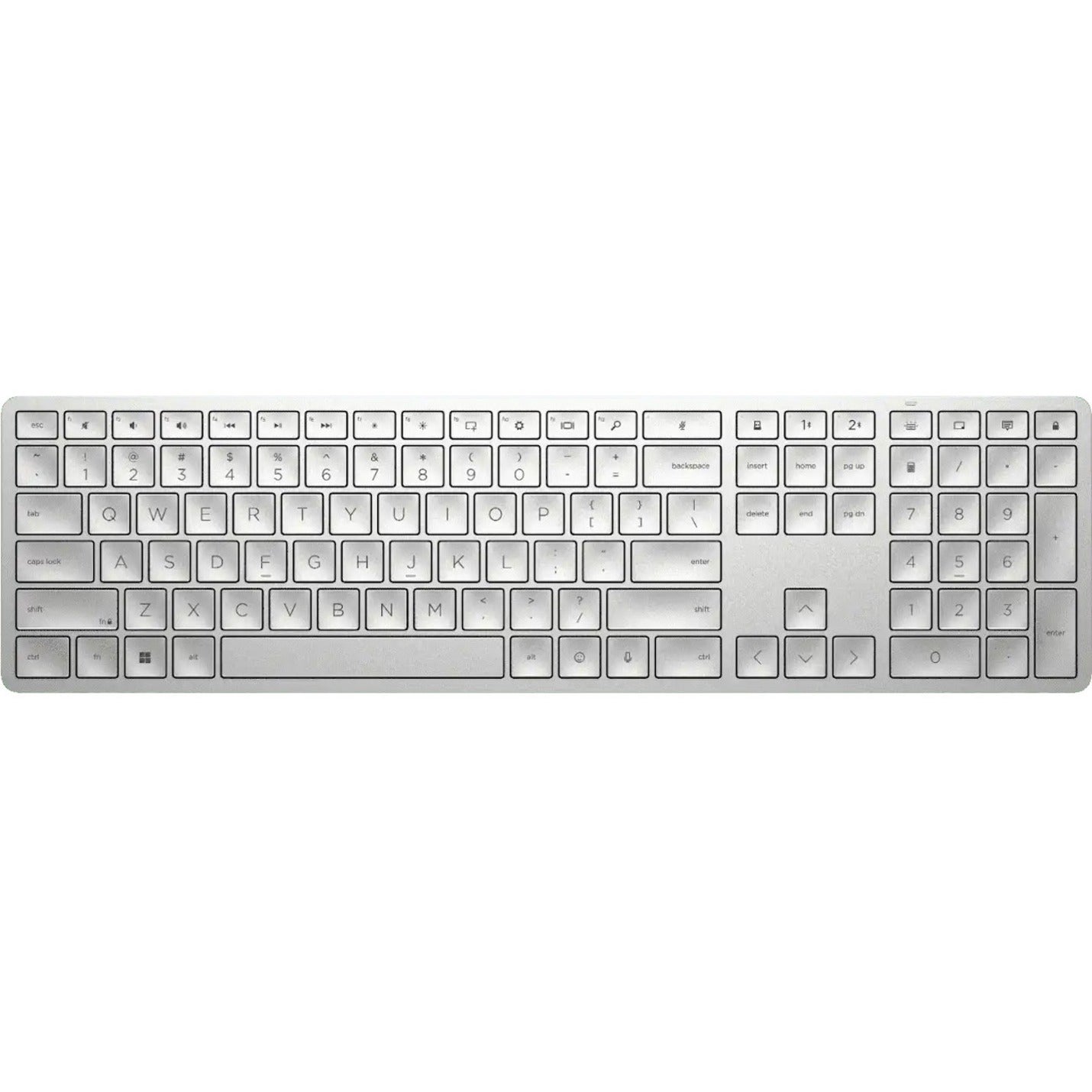 HP 970 Programmable Wireless Keyboard, Backlit, Quiet Keys, Multi-host Support