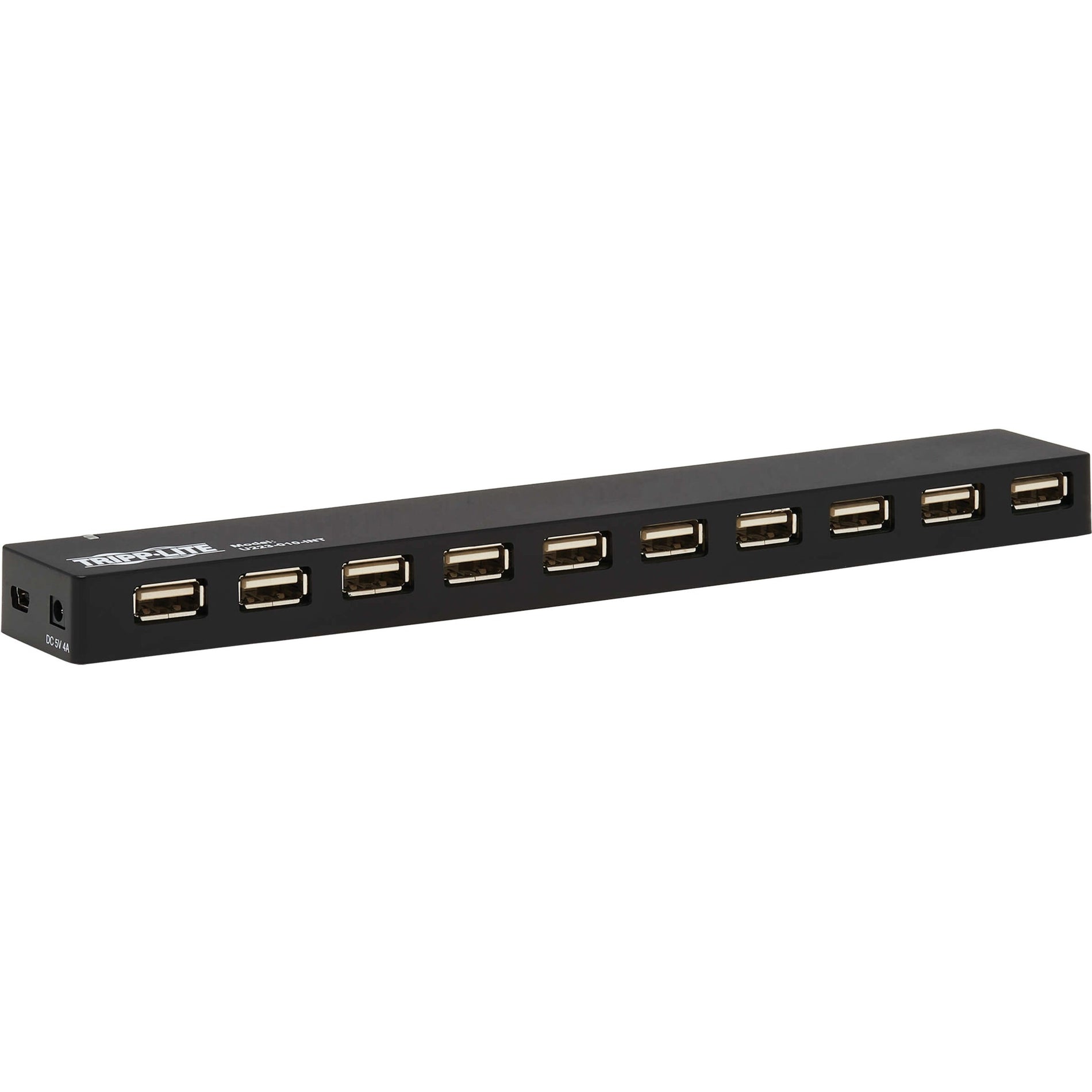 Tripp Lite U223-010-INT 10-Port USB Hub with Power Supply and International Plug Adapters, USB 2.0 Type A, Mac/PC Compatible