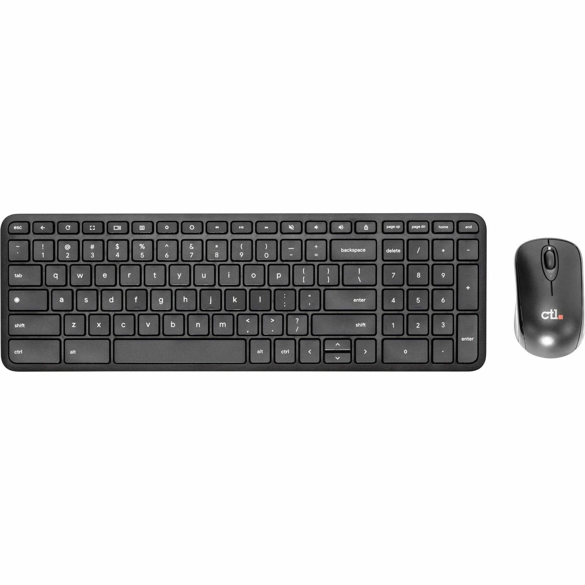 CTL KBUS00001 Chrome OS Bluetooth Keyboard and Mouse, Works with Chromebook Certified