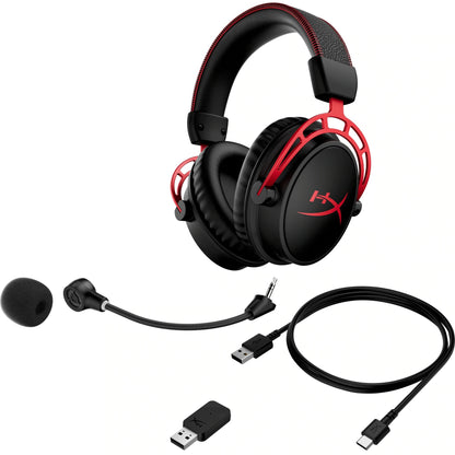Casque de jeu sans fil HyperX 4P5D4AA Cloud Alpha (noir-rouge) binaural  Over-the-ear micro détachable casque de jeu