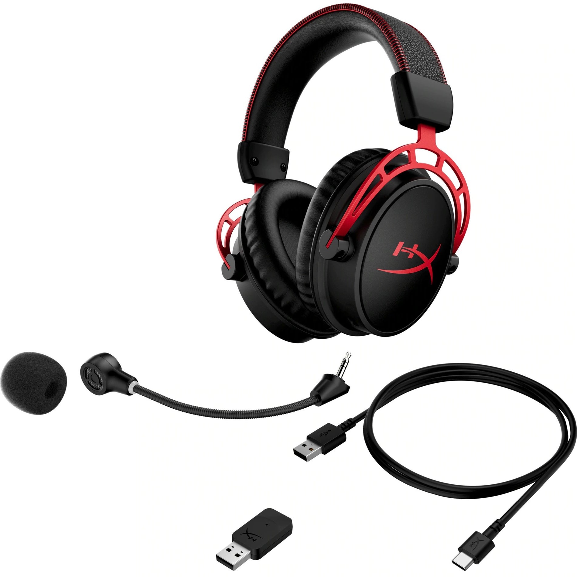 HyperX 4P5D4AA Cloud Alpha Wireless Gaming Headset (Black-Red), Binaural Over-the-ear, Detachable Microphone, Gaming Headset