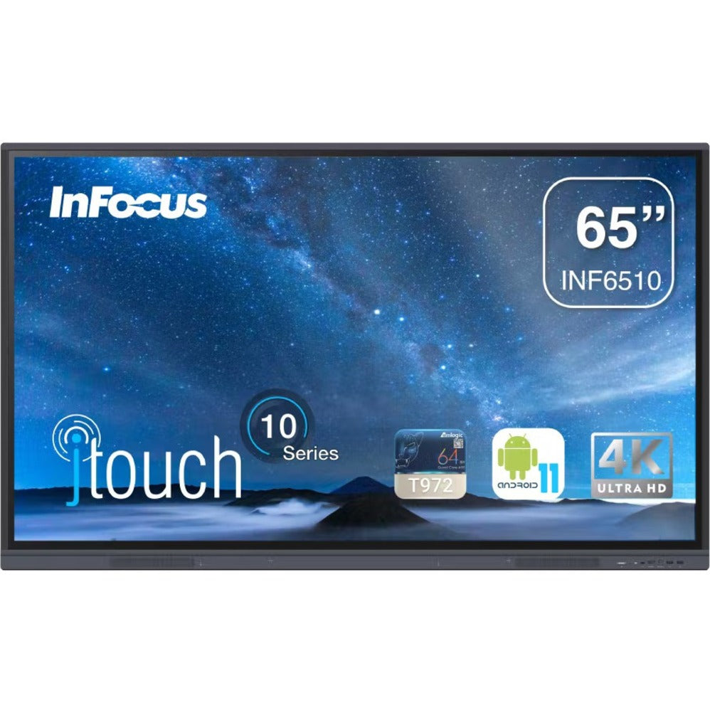 InFocus INF6510 JTouch Collaboration Display, 65" 4K Touchscreen, Android 11, 4GB RAM, 32GB Storage, 400 Nit Brightness