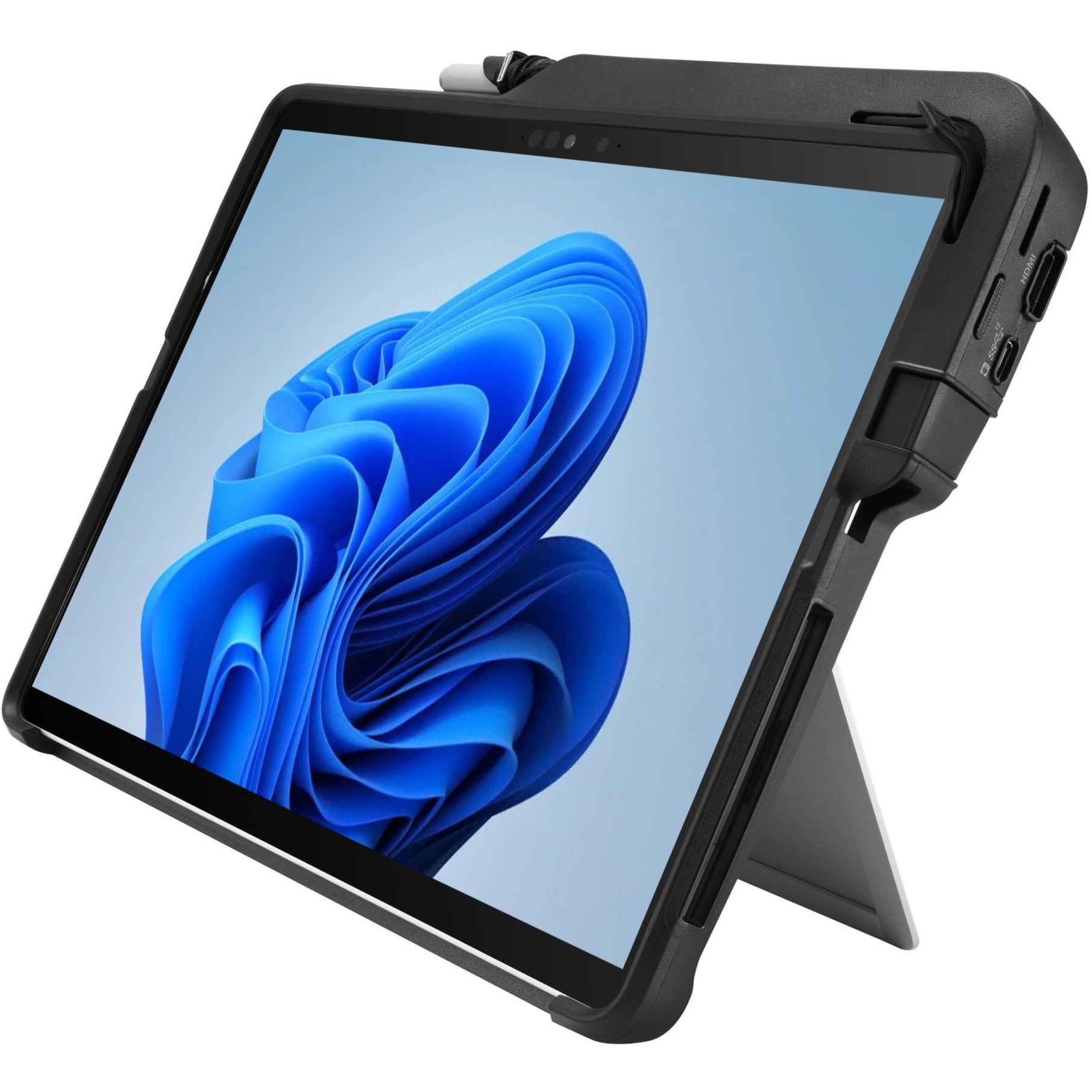 Kensington K99071WW BlackBelt Rugged Case with Integrated Mobile Dock for Surface Pro 8, Drop Resistant, Hand Strap