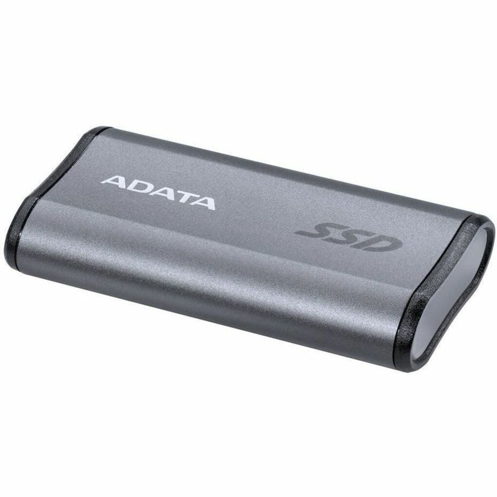 Adata AELI-SE880-500GCGY Elite SE880 External SSD - Powerfully Compact, 500 GB Portable Rugged Solid State Drive, Titanium Gray