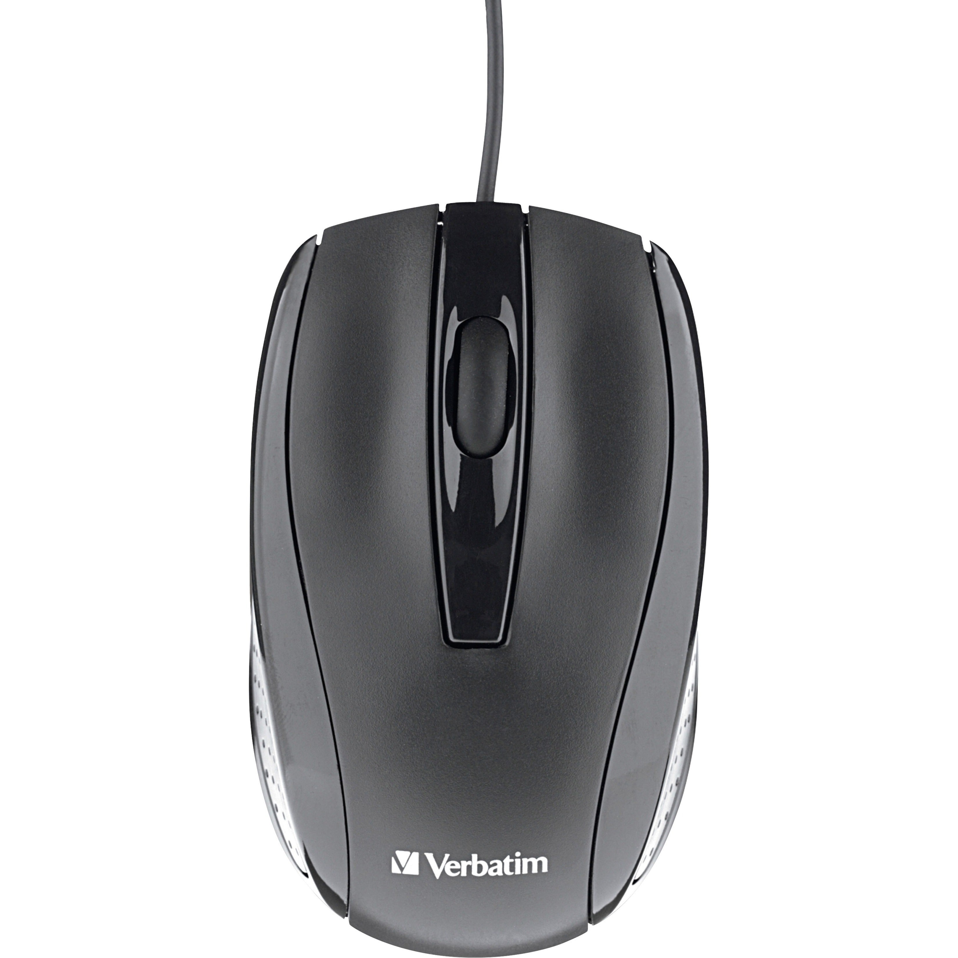 Verbatim 70733 Corded Optical Mouse - Black, 1 Year Warranty, Scroll Wheel, Cable Connectivity