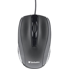 Verbatim Corded Optical Mouse, High-Resolution Tracking, 3-Button Design with Scroll Wheel, USB-A Interface, Compatible with PC/Mac/Notebook/Ultrabook, Black - 70733 (1 Year Warranty)