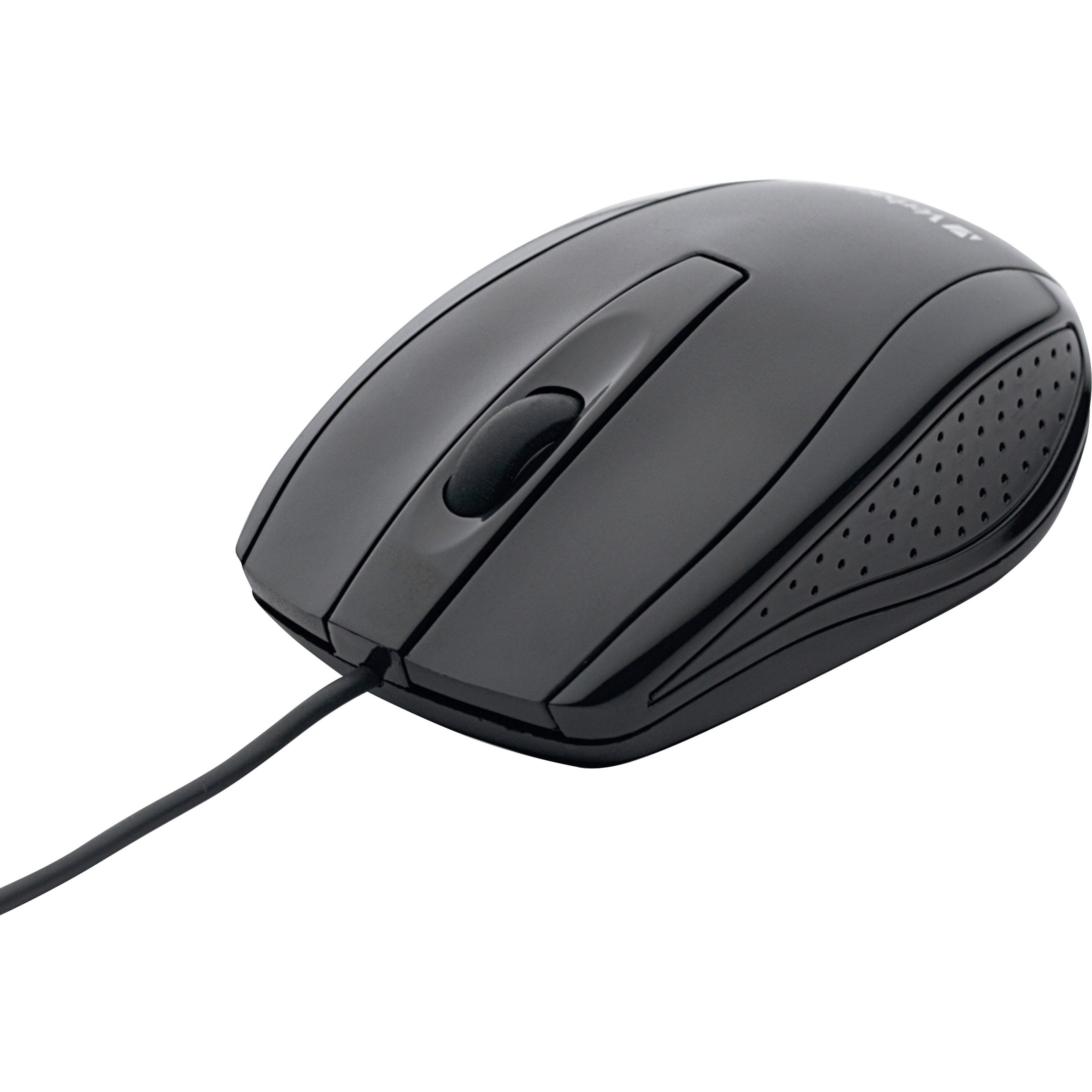 Angled view of Verbatim optical mouse showing ergonomic curves and button placement-alternate-image4