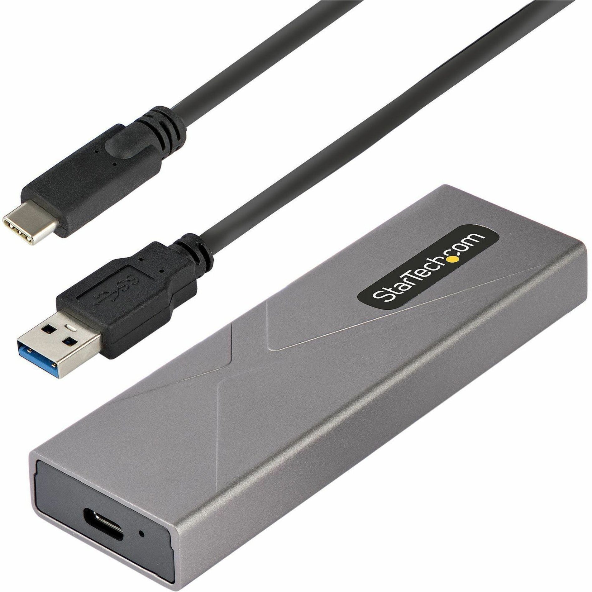 StarTech.com M2-USB-C-NVME-SATA Drive Enclosure, USB 3.2 (Gen 2) Type C, Aluminum, Space Gray, 10 Gbit/s