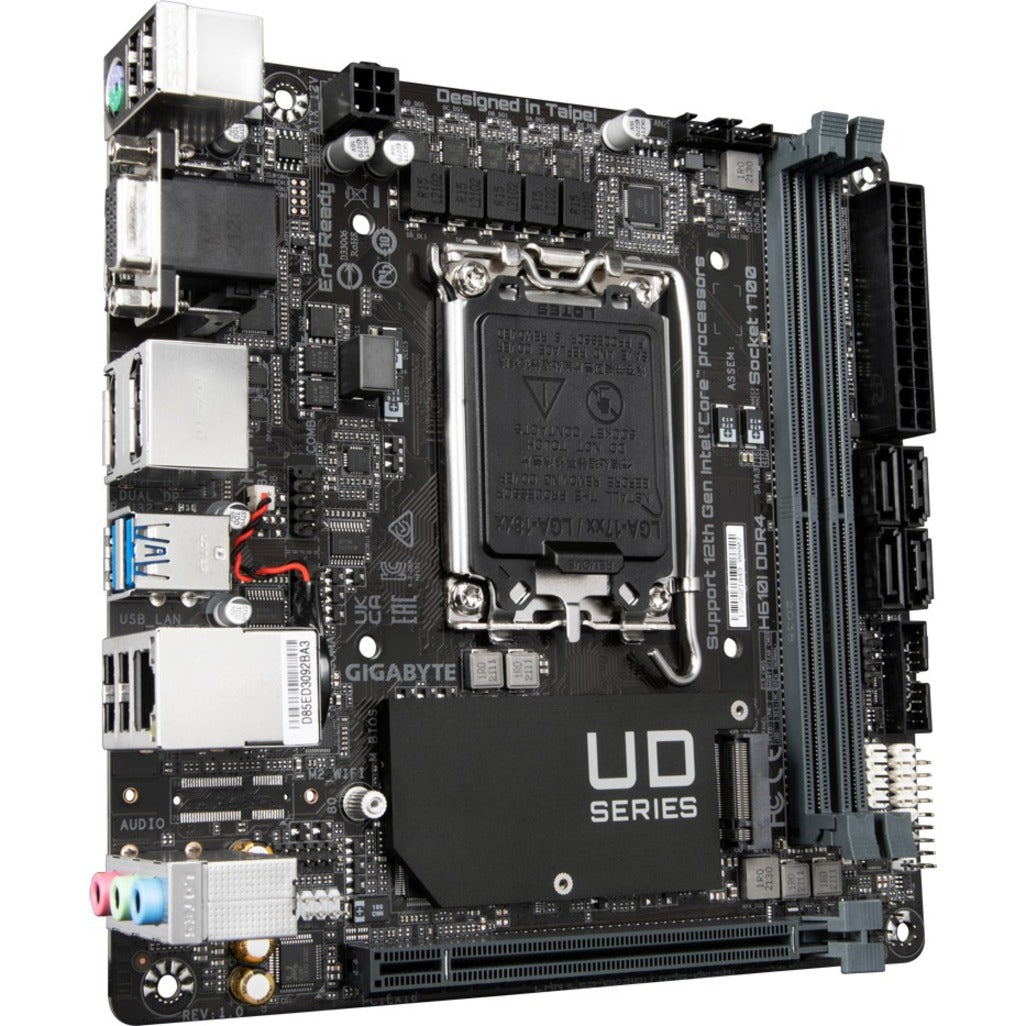 Gigabyte H610I DDR4 Ultra Durable Desktop Motherboard, Intel H610 Chipset, Socket LGA-1700, Mini ITX
