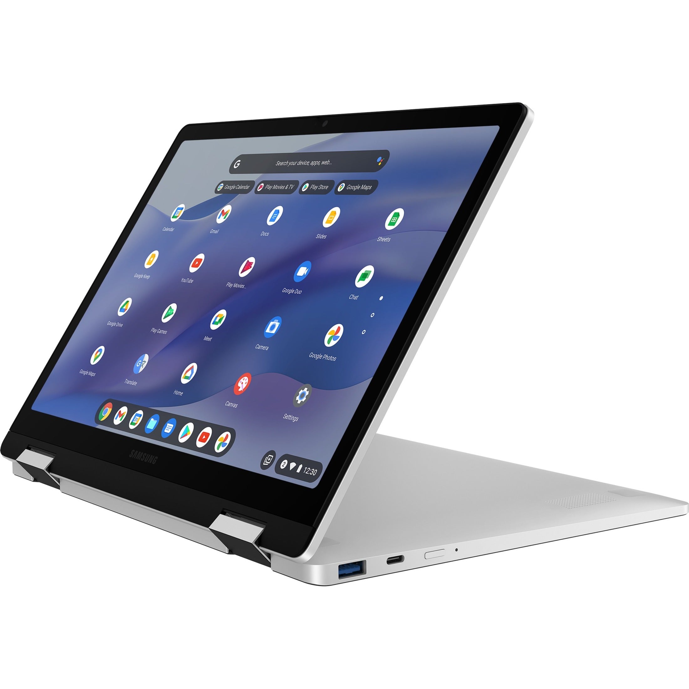 Samsung XE520QEA-KB2US Galaxy Chromebook 2 360, 64GB, Silver - 12.4 Touchscreen, Intel Celeron, 4GB RAM, ChromeOS